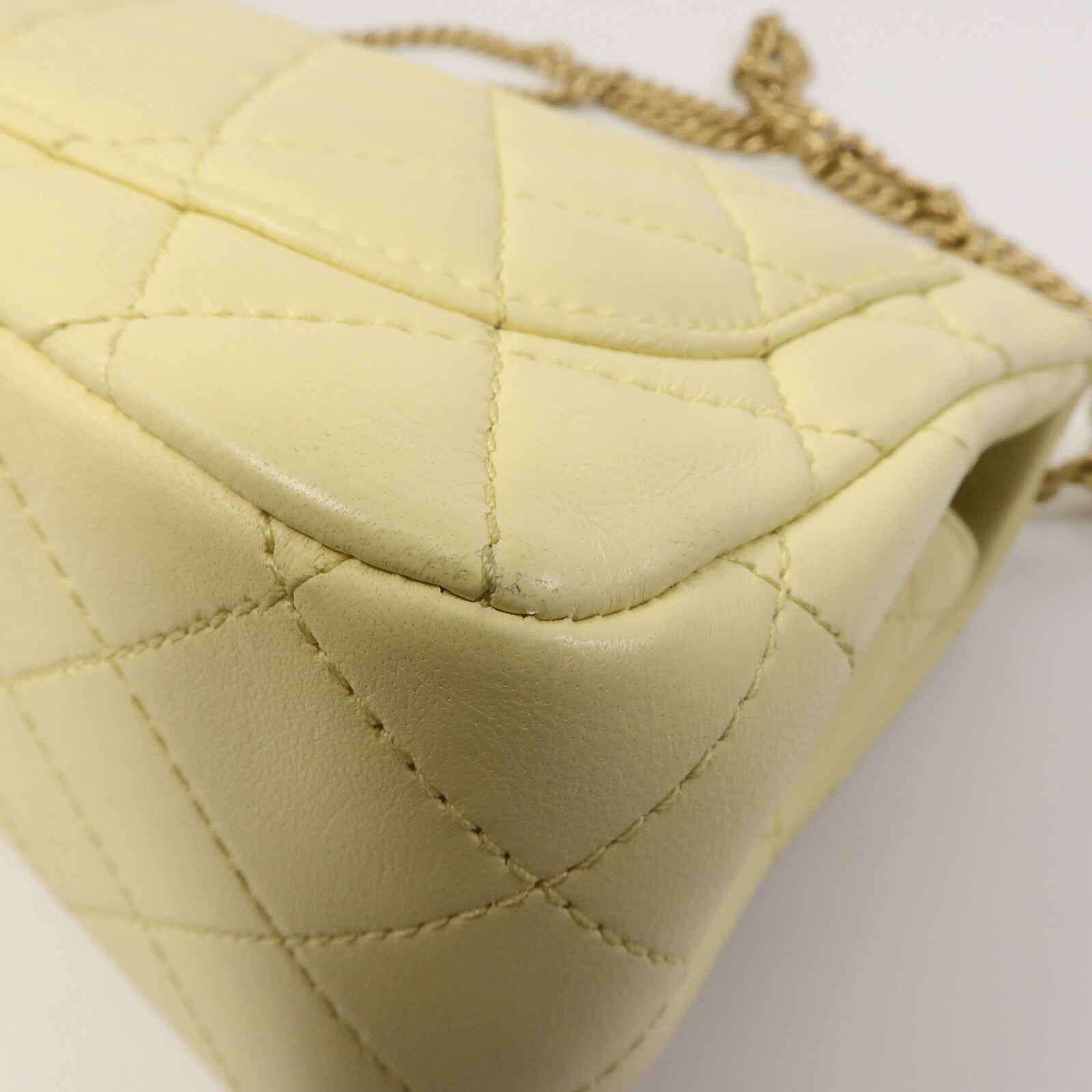 CHANEL 【激減優惠】羊皮皮革Mini Square Flap鏈帶手挽肩背兩用袋