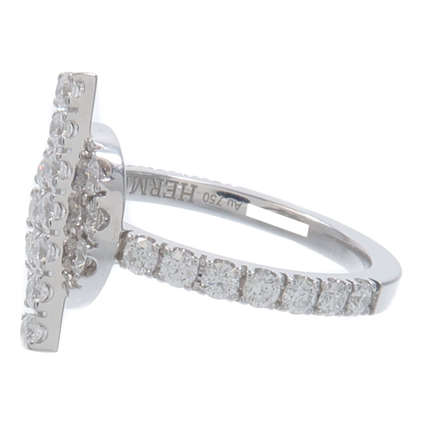 HERMES 18K白金Finesse Ring鑽石戒指