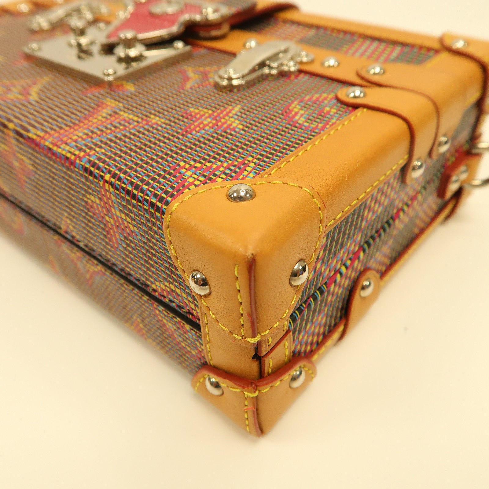 LOUIS VUITTON Monogram Petite Malle銀扣肩背袋啡色
