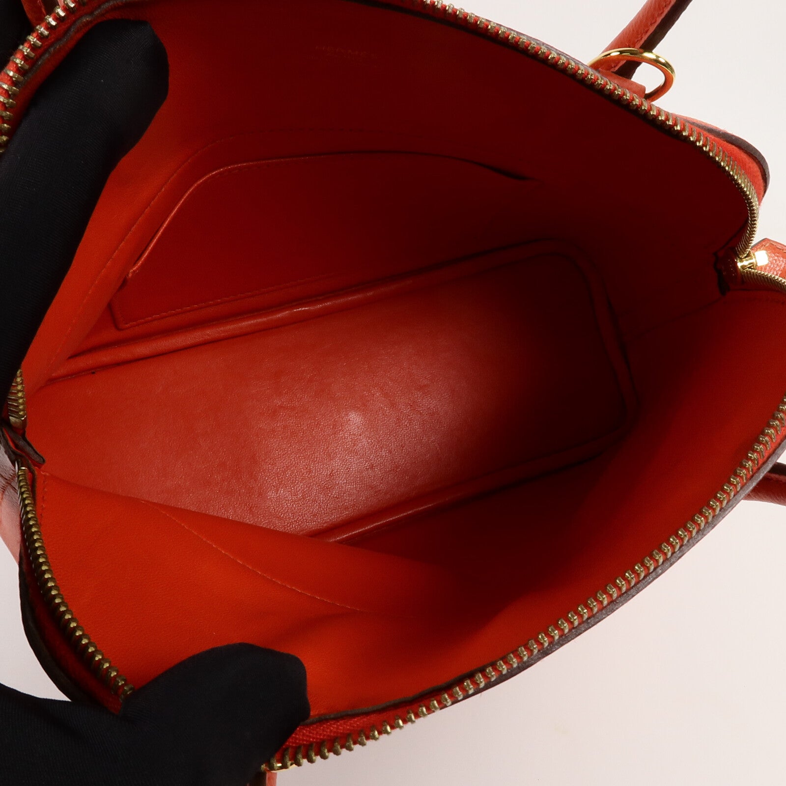 HERMES Epsom皮革Bolide 27手挽肩背兩用袋Rouge Tomate