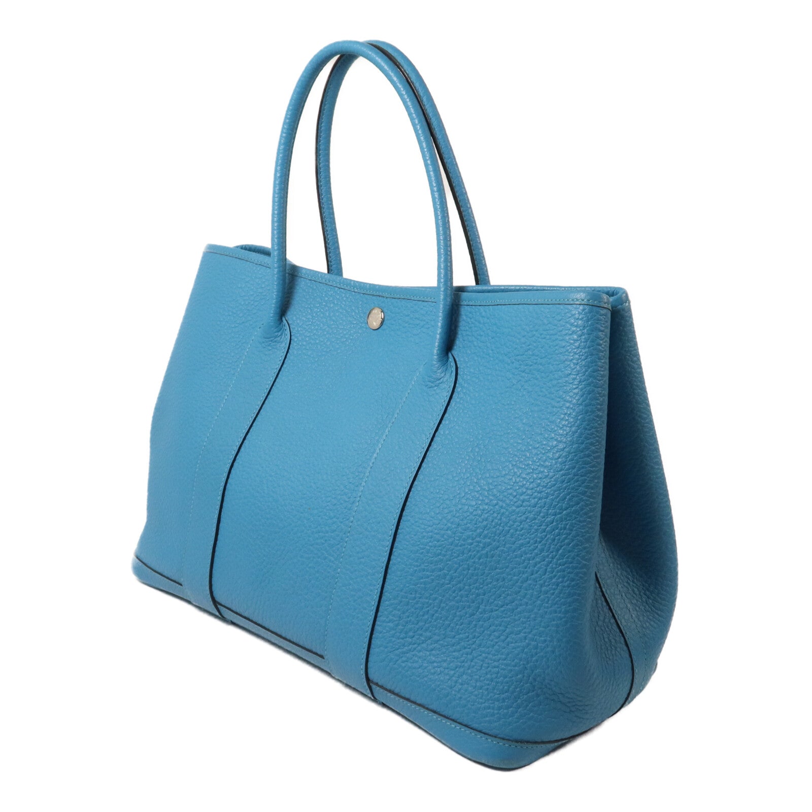HERMES Negonda皮革Garden Party PM手挽袋Turquoise
