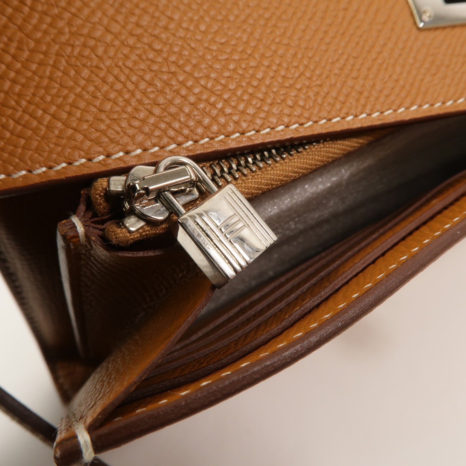 HERMES Epsom皮革Kelly Long Wallet長錢包