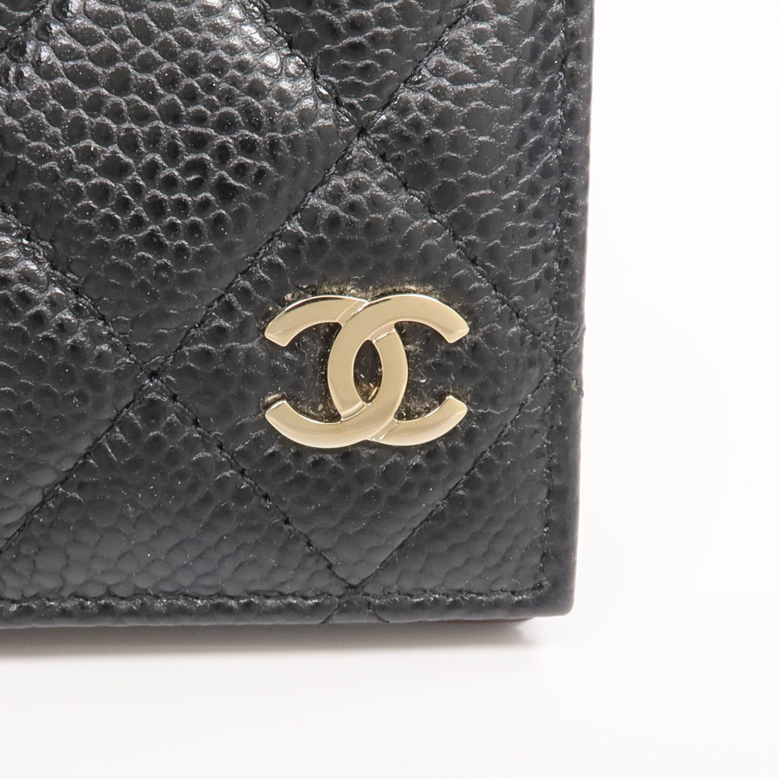 CHANEL 牛皮皮革Passport Holder金扣護照套