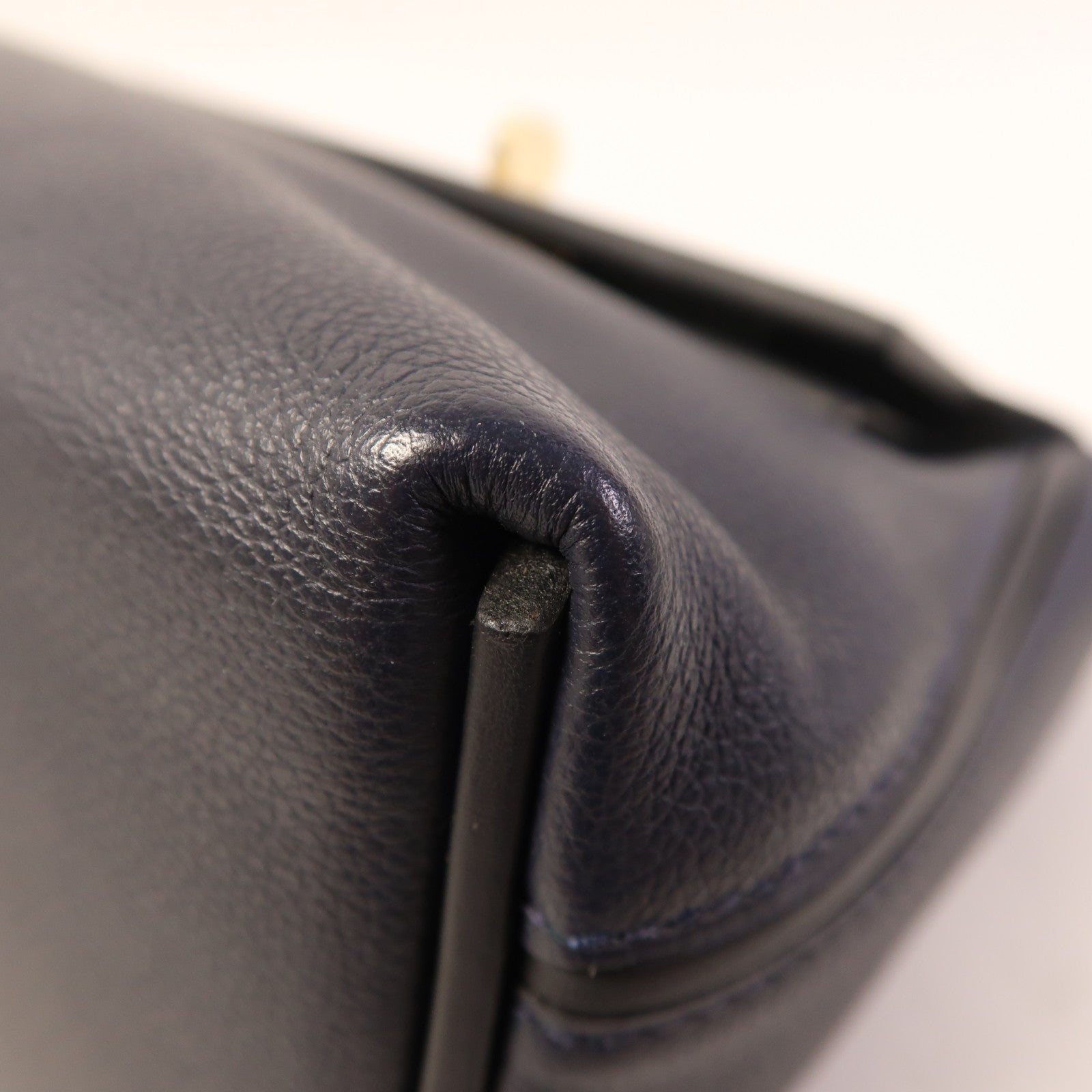 HERMES Evercolor/Swift皮革24/24 Mini金扣手挽肩背兩用袋Bleu Nuit