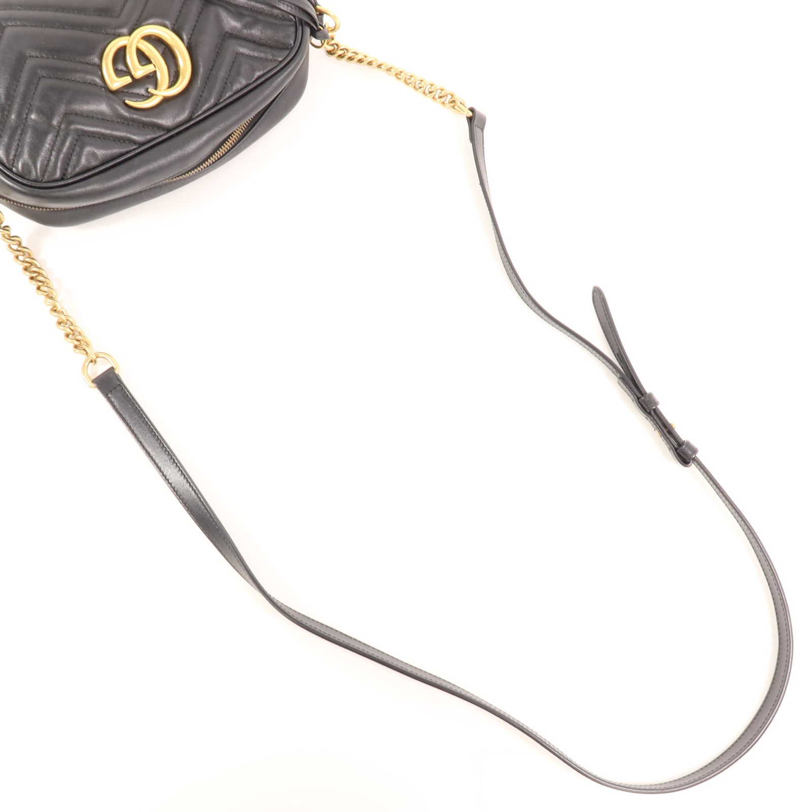 GUCCI 牛皮皮革GG Marmont Small Camera Bag金扣肩背袋