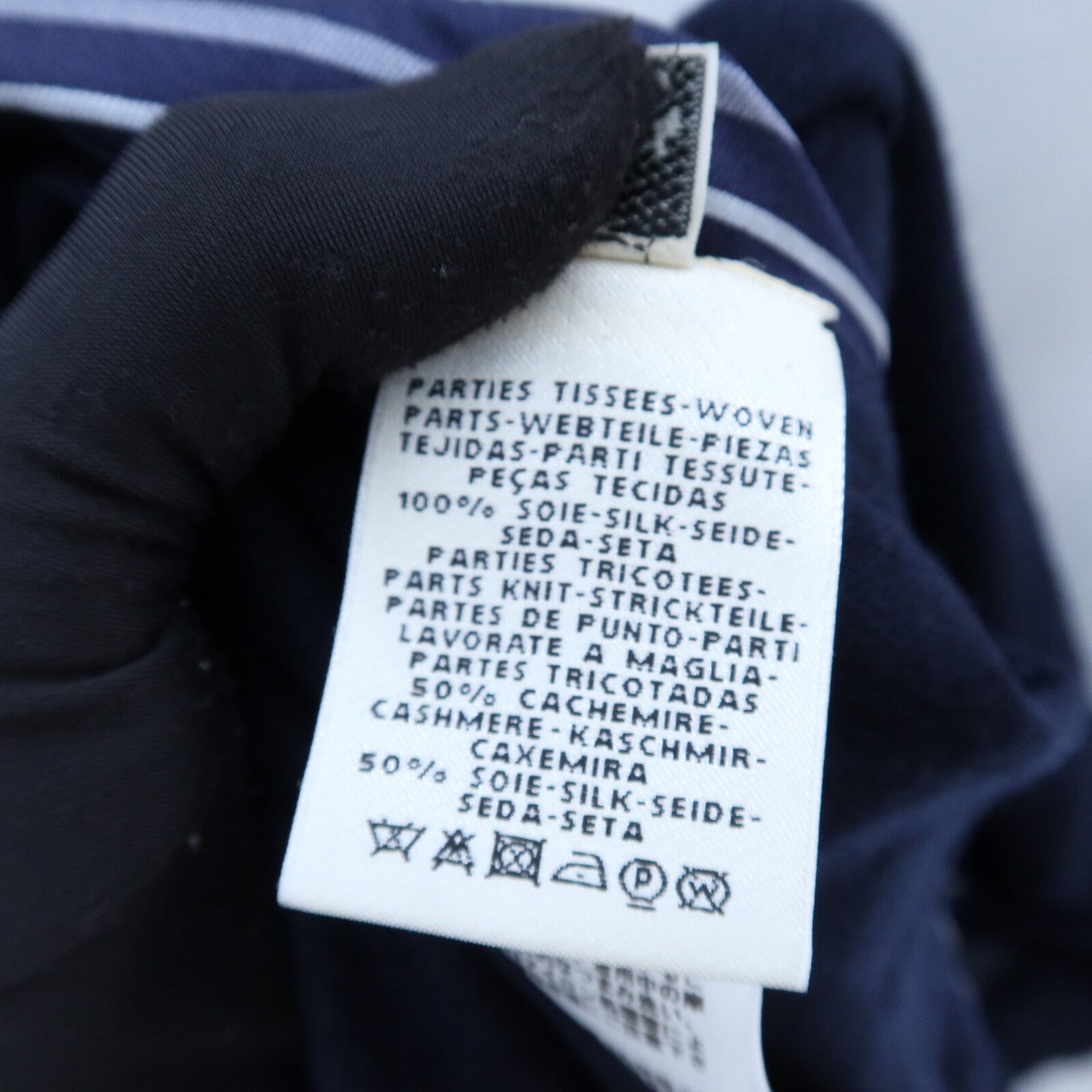 HERMES Silk/Cashmere Twillaine Cardigan針織