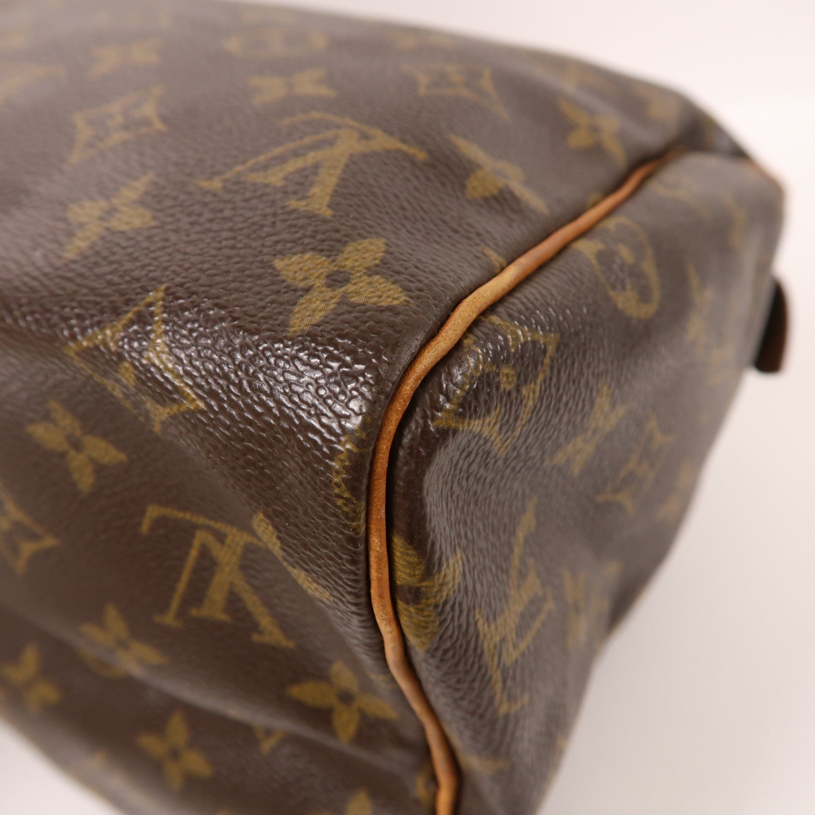 LOUIS VUITTON 【激減優惠】Monogram Speedy 30金扣手挽袋棕色