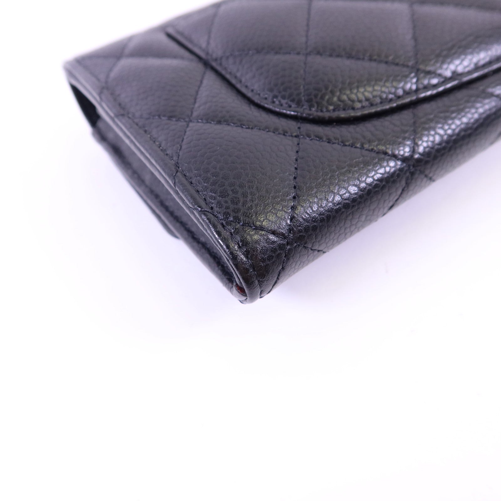 CHANEL 牛皮皮革Classic Long Flap Wallet金扣長錢包