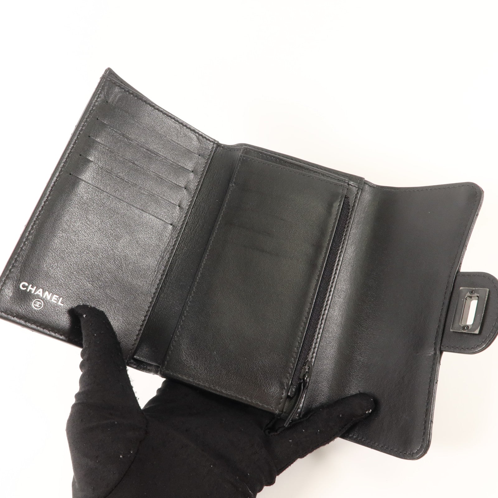 CHANEL 牛皮皮革2.55 Flap Wallet錢包