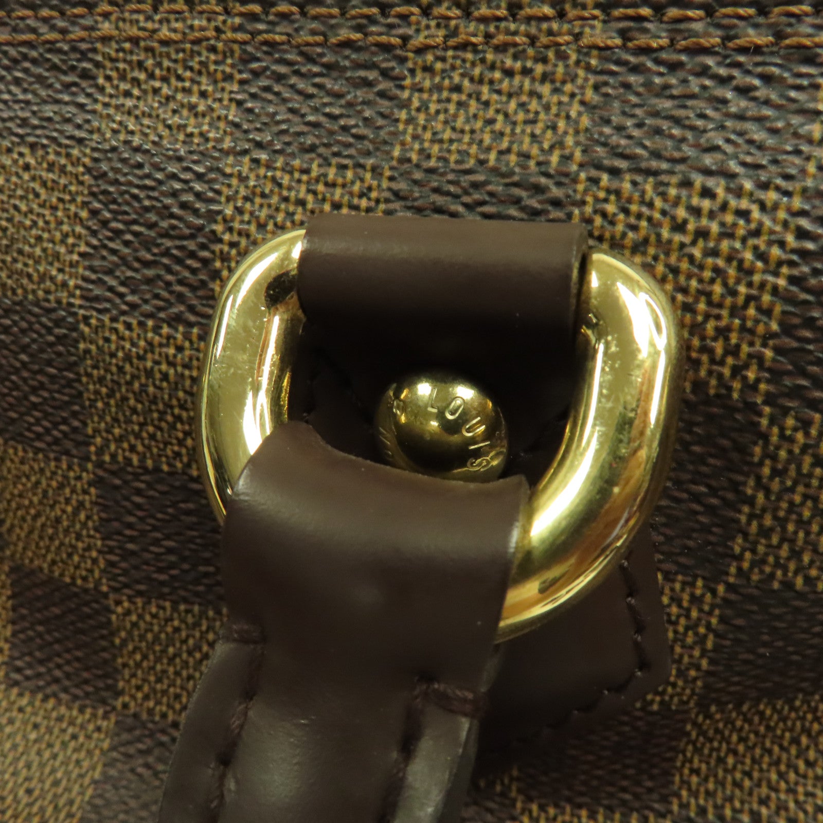 LOUIS VUITTON Damier Saleya GM金扣手挽袋啡色