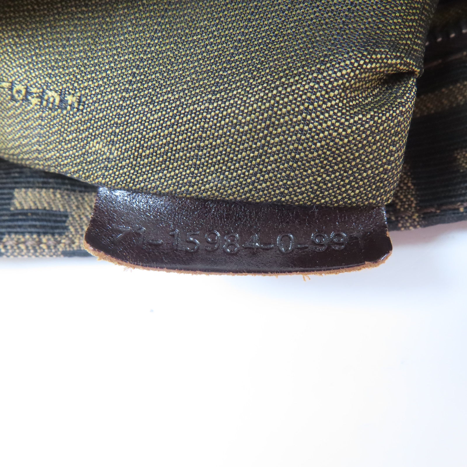 FENDI 帆布Tote Bag銀扣手挽袋啡色