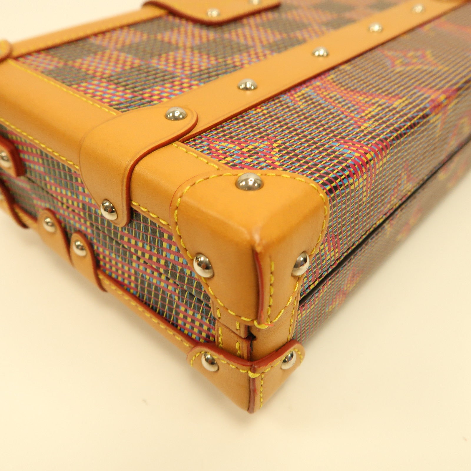 LOUIS VUITTON Monogram Petite Malle銀扣肩背袋啡色