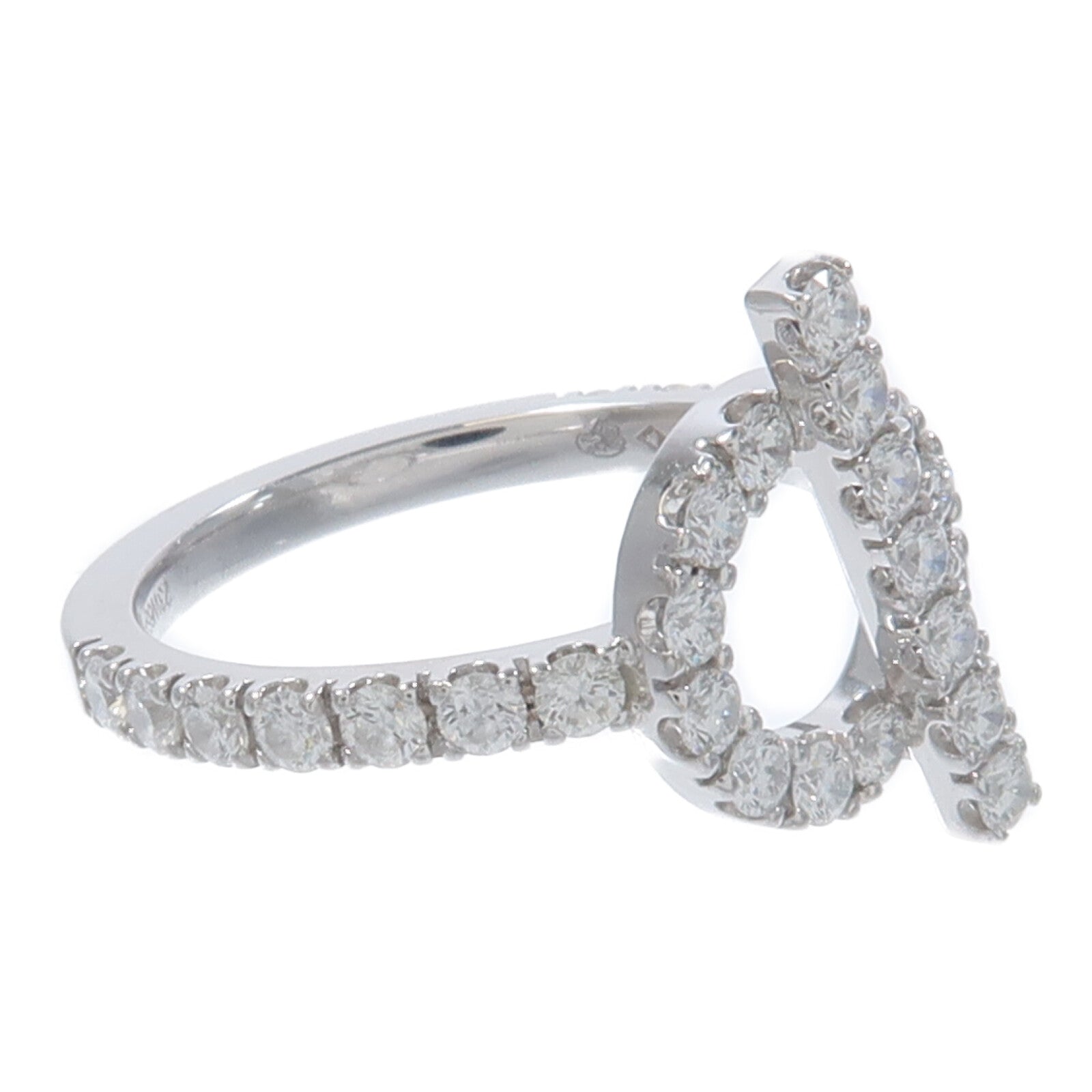 HERMES 18K白金Finesse Ring鑽石戒指