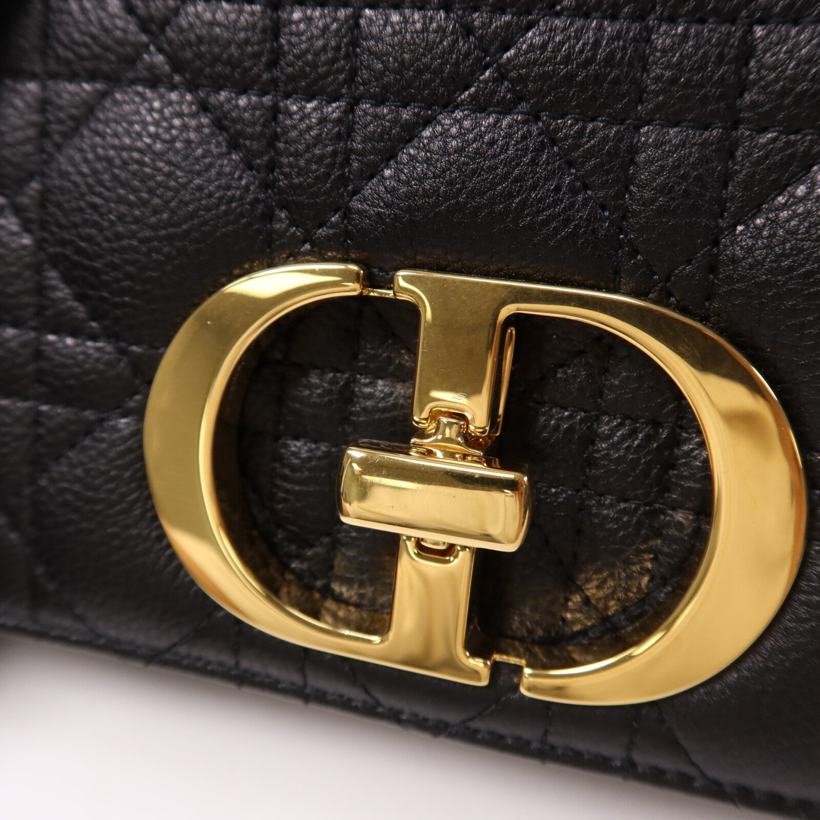 Dior 牛皮皮革Small Caro Bag金扣鏈帶肩背袋