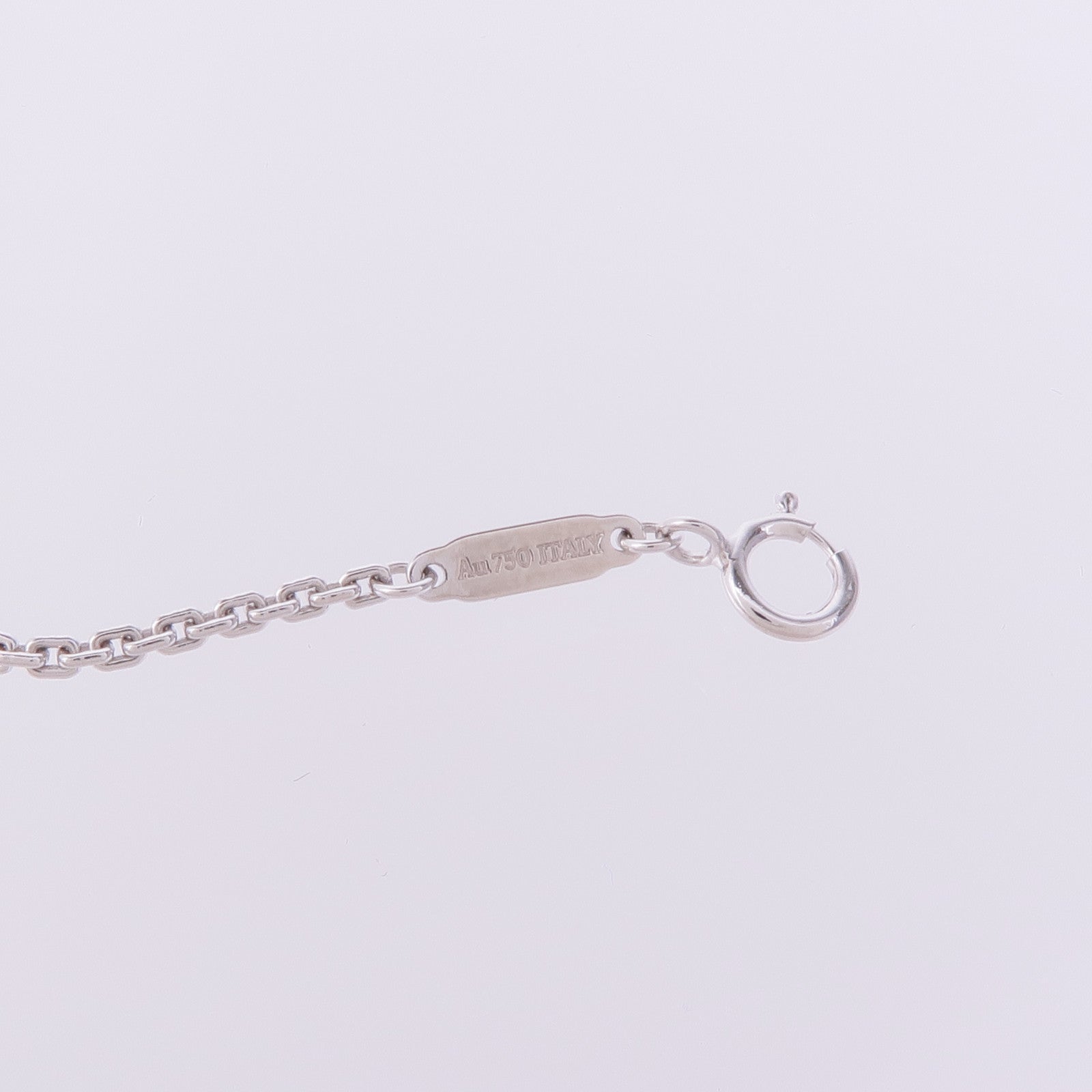 TIFFANY＆CO 18K白金T1 Circle Pendant鑽石項鍊