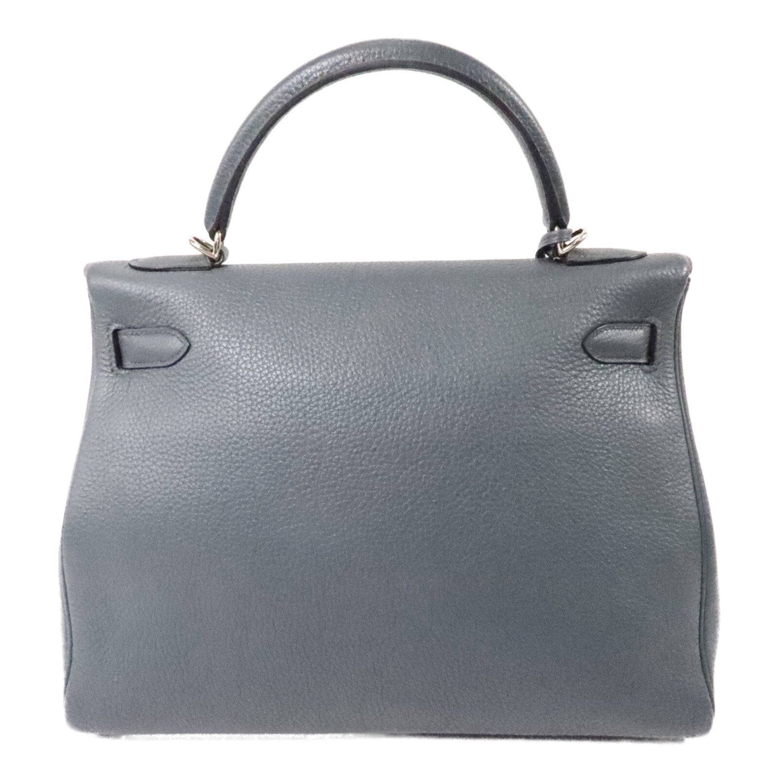 HERMES Togo皮革Kelly 32手挽肩背兩用袋Bleu Orage