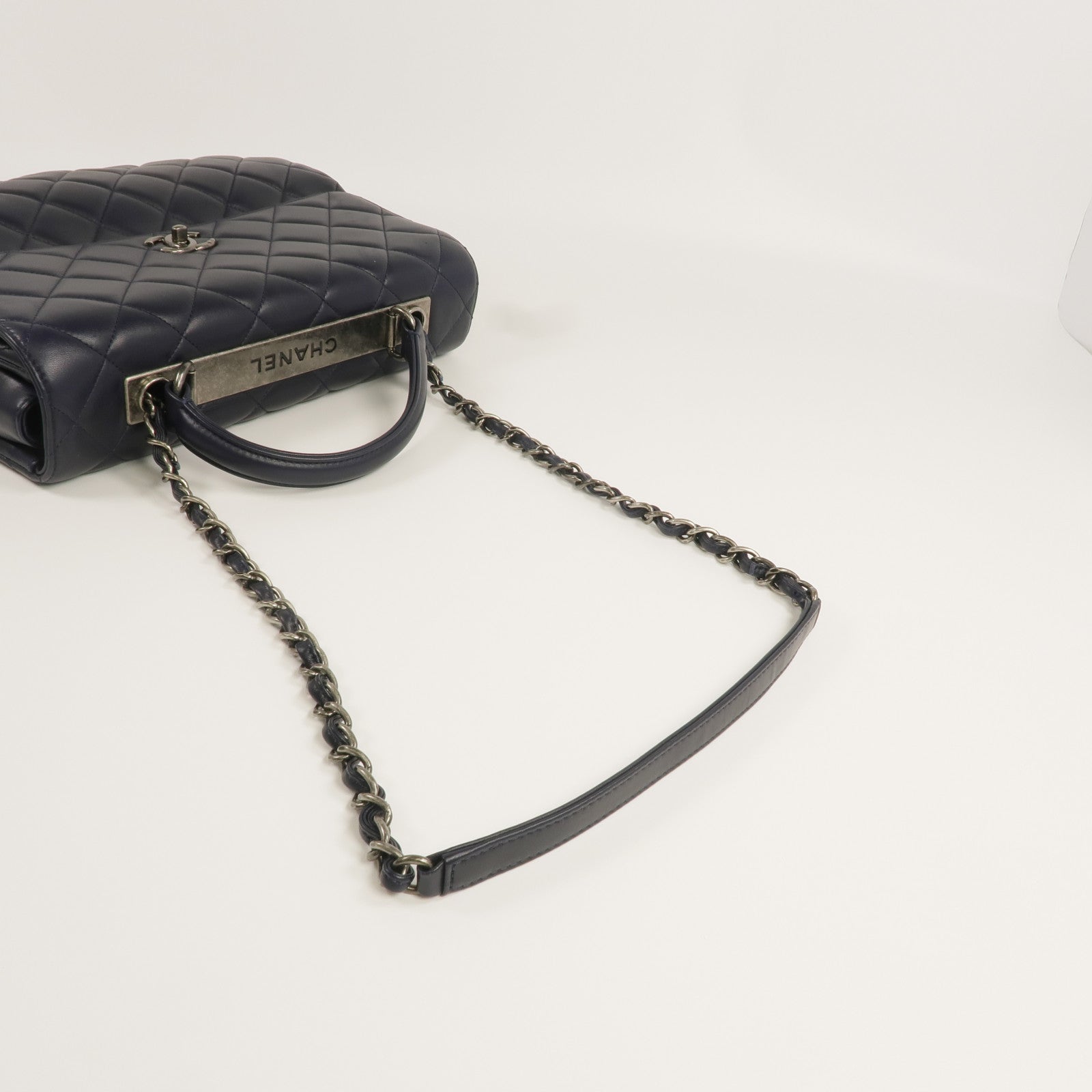 CHANEL 【激減優惠】羊皮皮革Trendy CC Large銀扣手挽肩背兩用袋