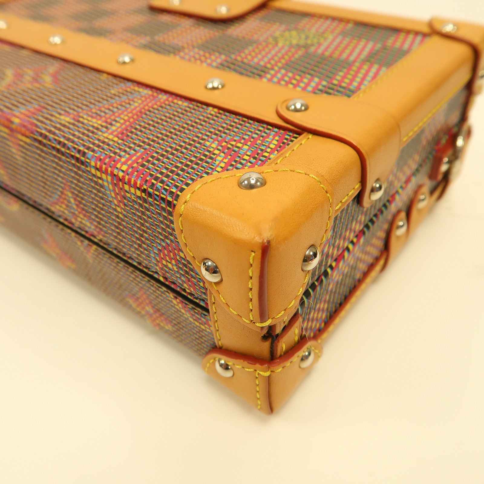 LOUIS VUITTON Monogram Petite Malle銀扣肩背袋啡色