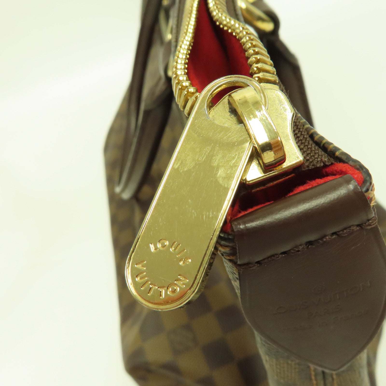 LOUIS VUITTON Damier Saleya GM金扣手挽袋啡色
