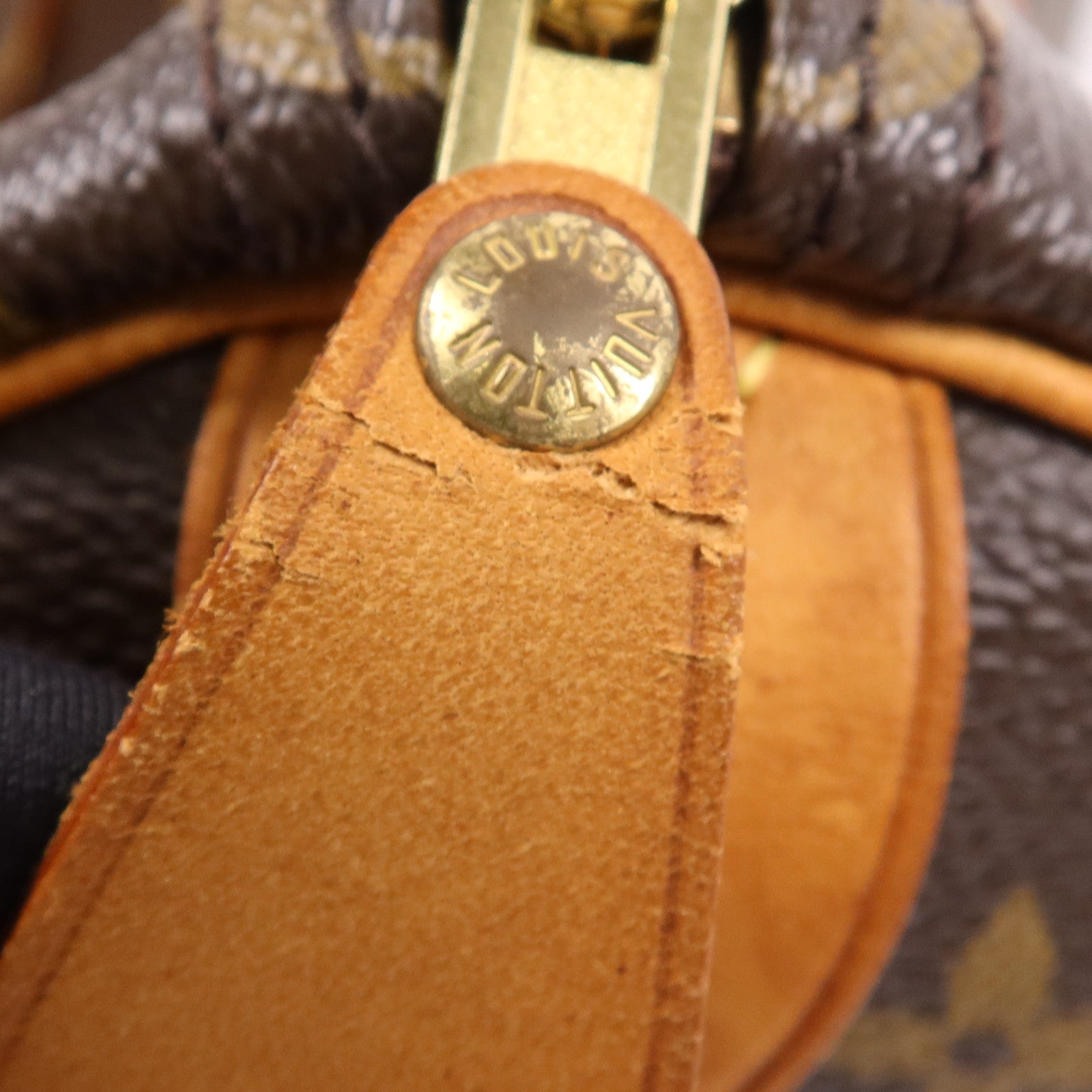 LOUIS VUITTON Monogram Speedy 35金扣手挽袋