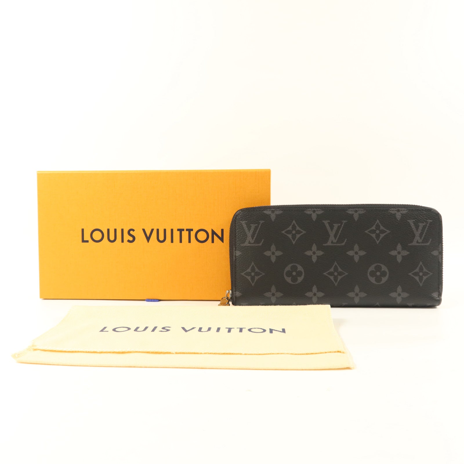 LOUIS VUITTON Monogram Eclipse Long Zipper Wallet銀扣長錢包