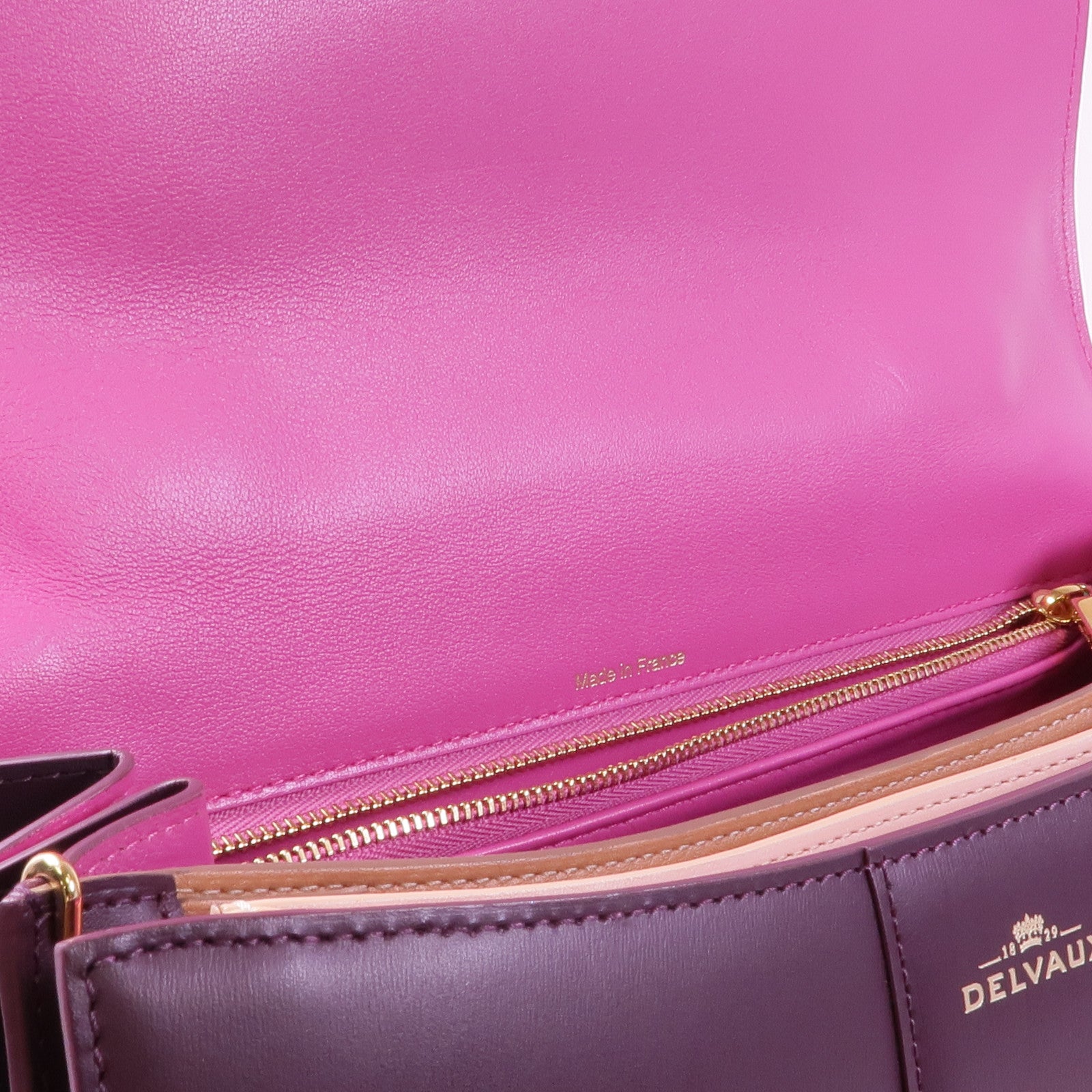 Delvaux 牛皮皮革Brillant MM金扣手挽肩背兩用袋