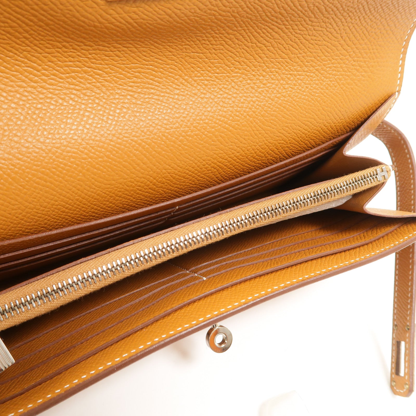 HERMES Epsom皮革Kelly Long Wallet長錢包