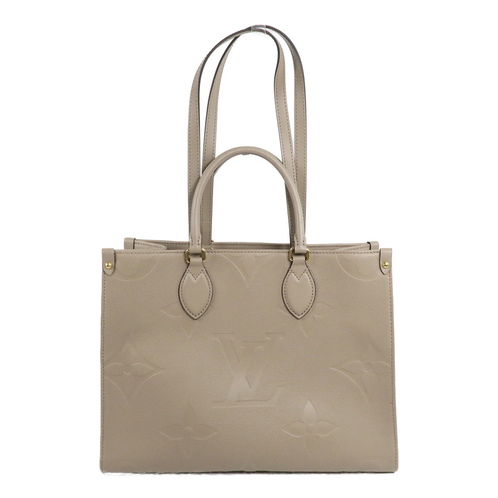 LOUIS VUITTON Monogram Empreinte On The Go MM金扣手挽肩背兩用袋