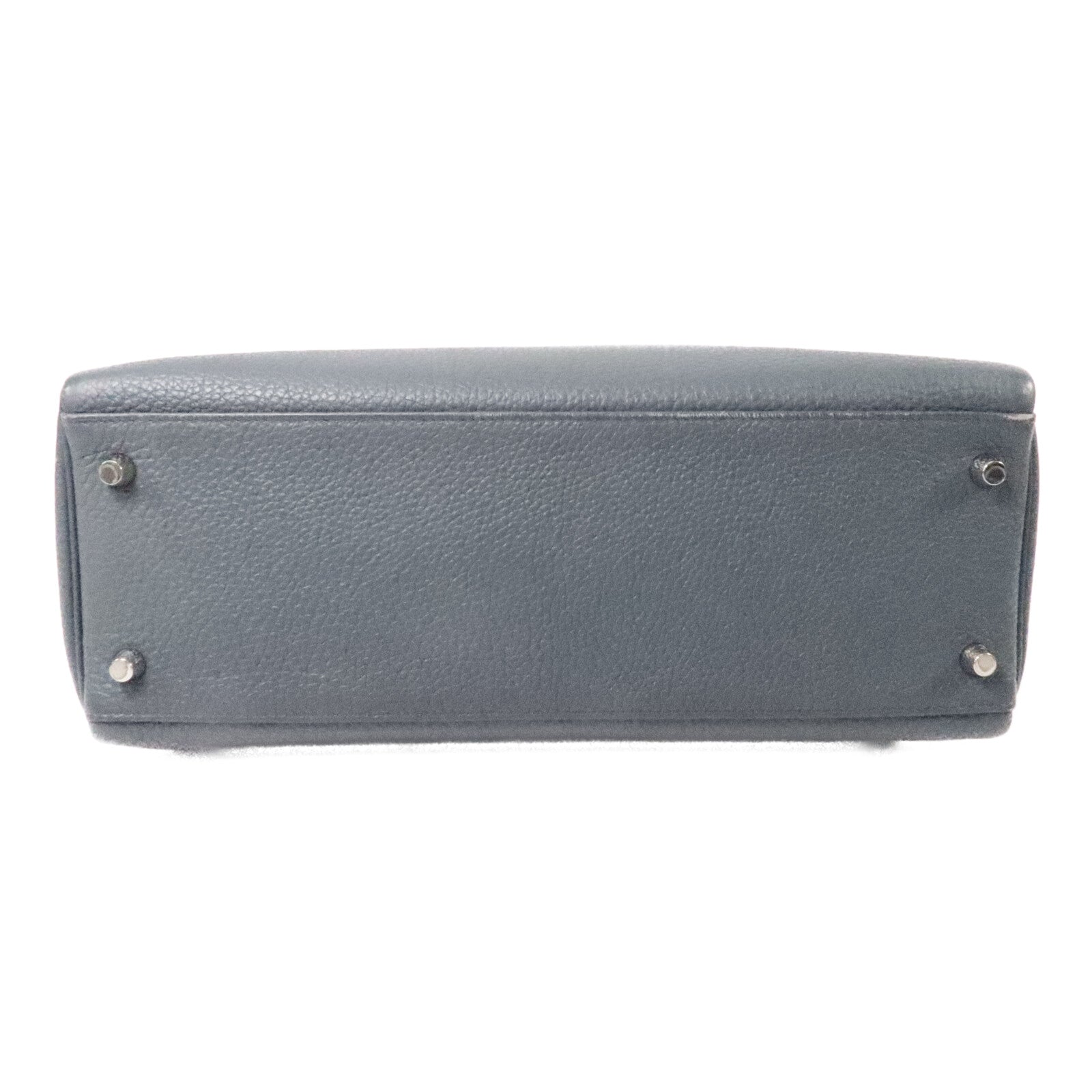 HERMES Togo皮革Kelly 32手挽肩背兩用袋Bleu Orage