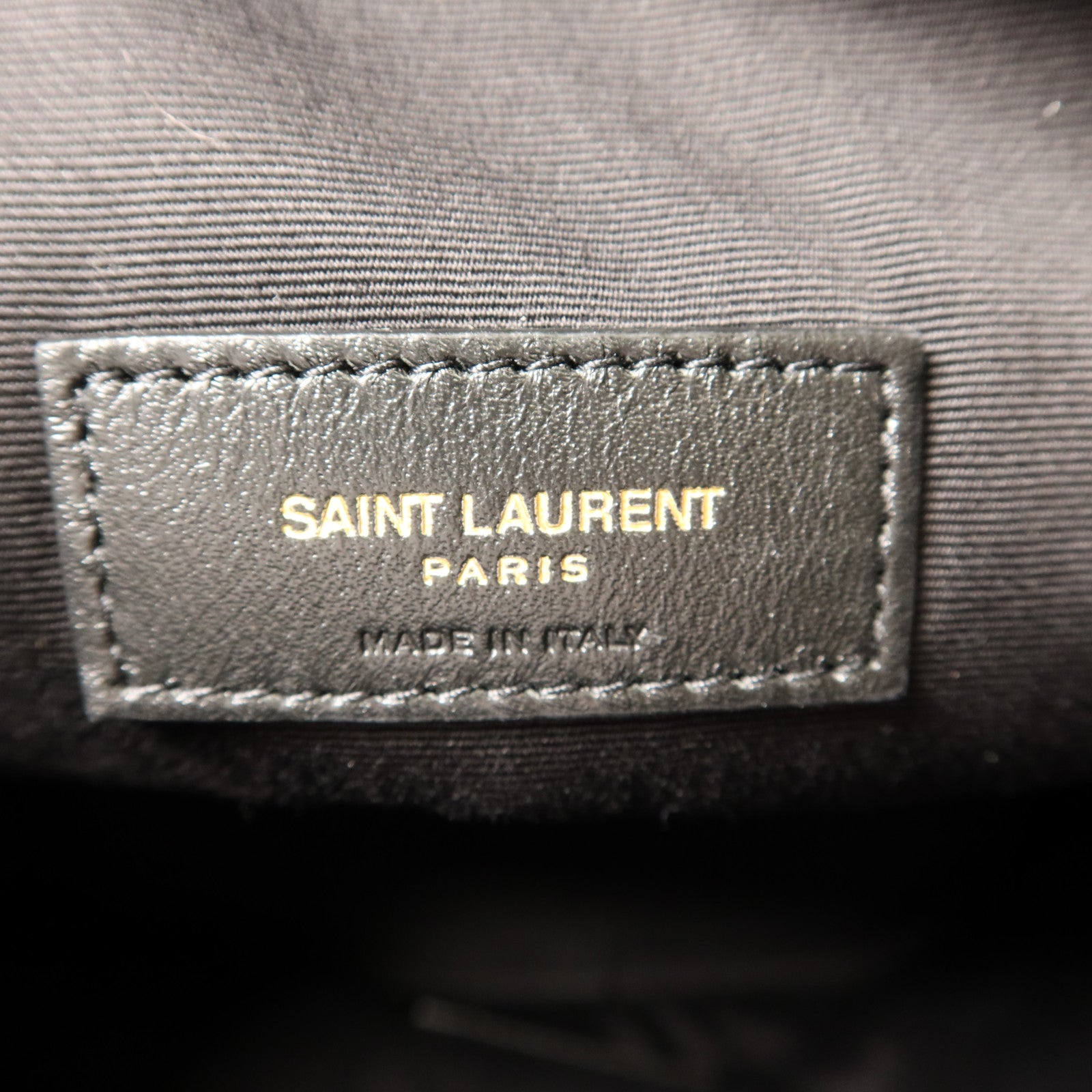 YVES SAINT LAURENT 繡氈/皮革Rive Gauche金扣肩背袋