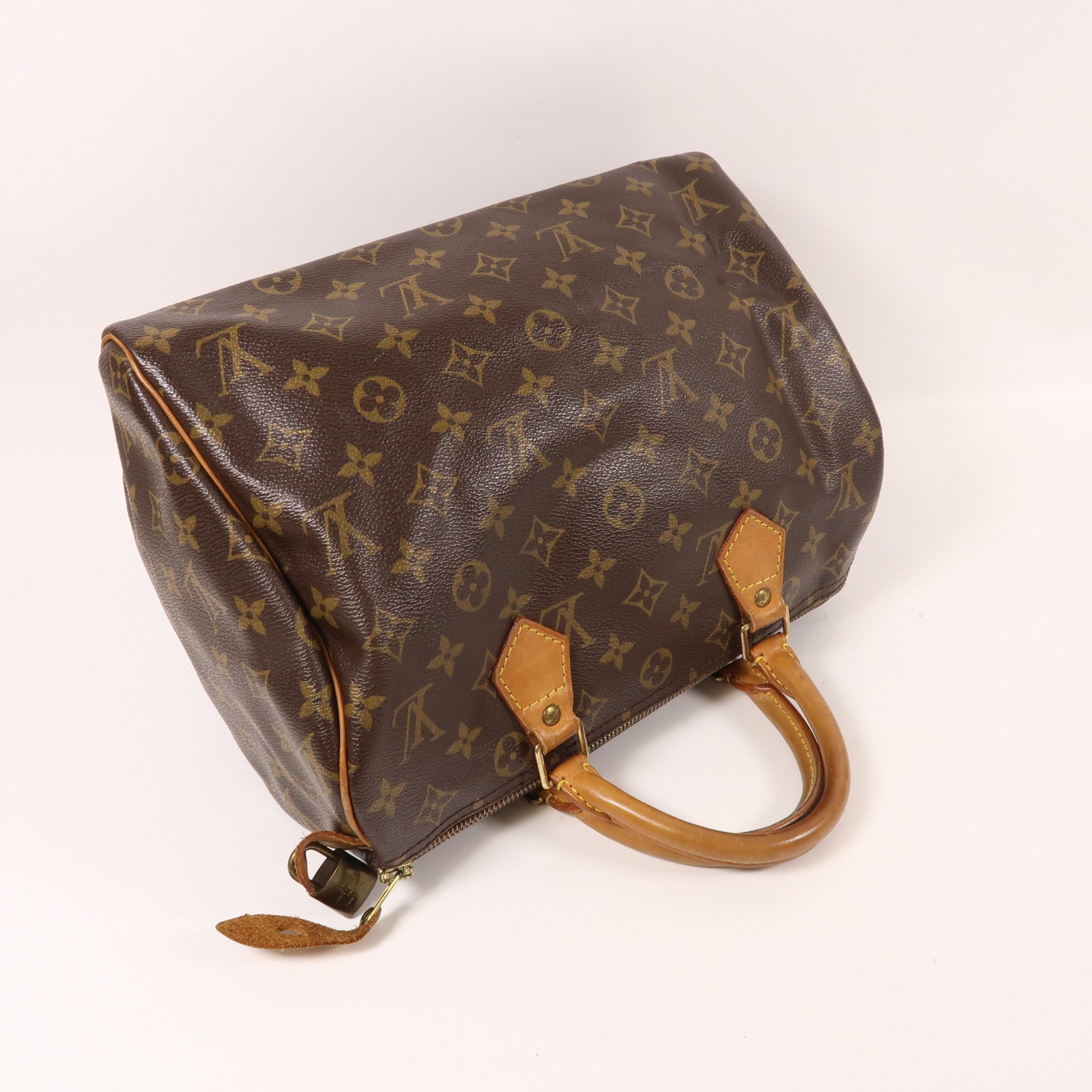 LOUIS VUITTON 【激減優惠】Monogram Speedy 30金扣手挽袋棕色