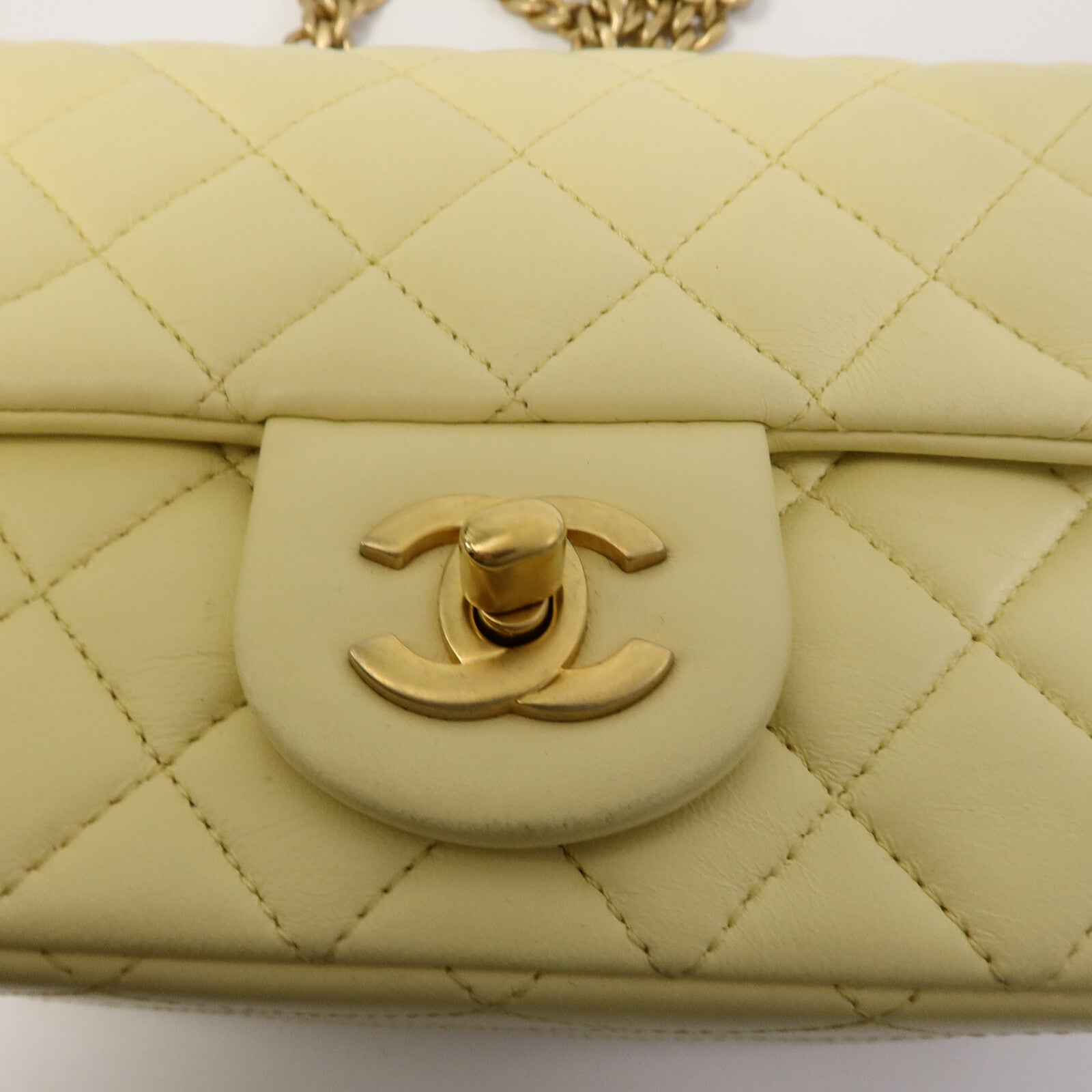 CHANEL 【激減優惠】羊皮皮革Mini Square Flap鏈帶手挽肩背兩用袋