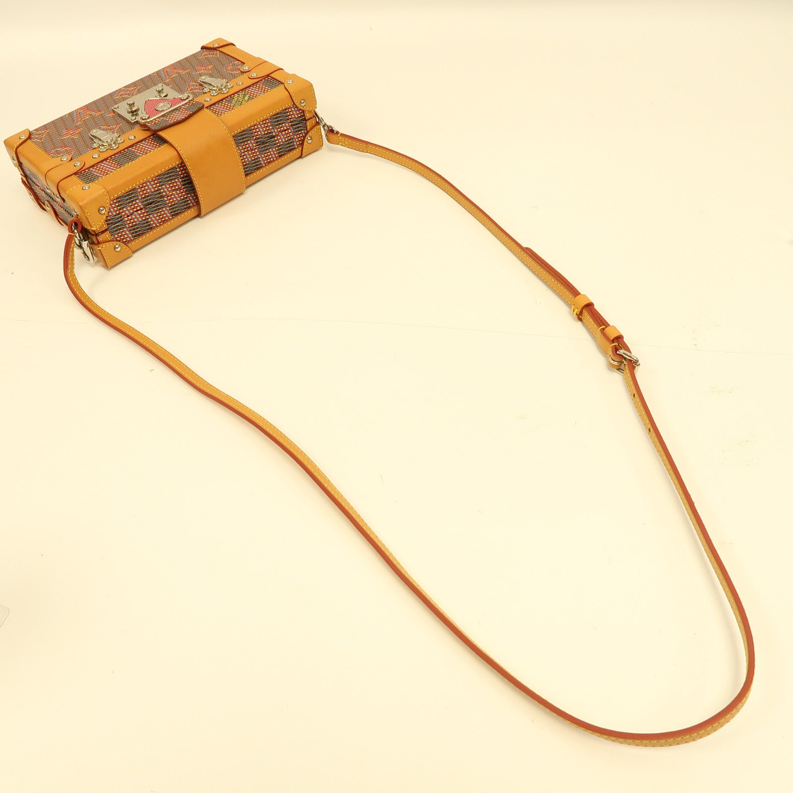 LOUIS VUITTON Monogram Petite Malle銀扣肩背袋啡色
