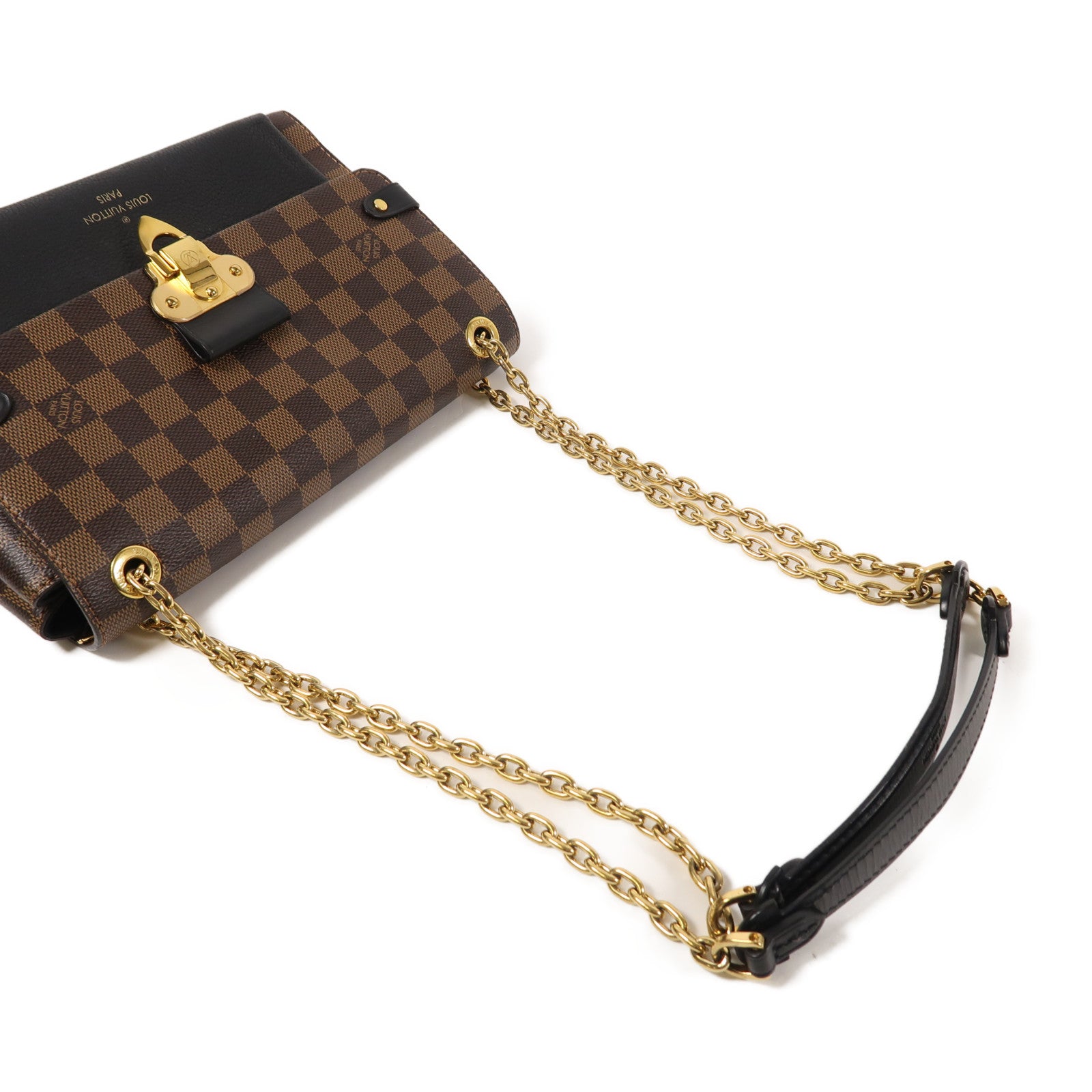 LOUIS VUITTON Damier Vavin金扣鏈帶肩背袋