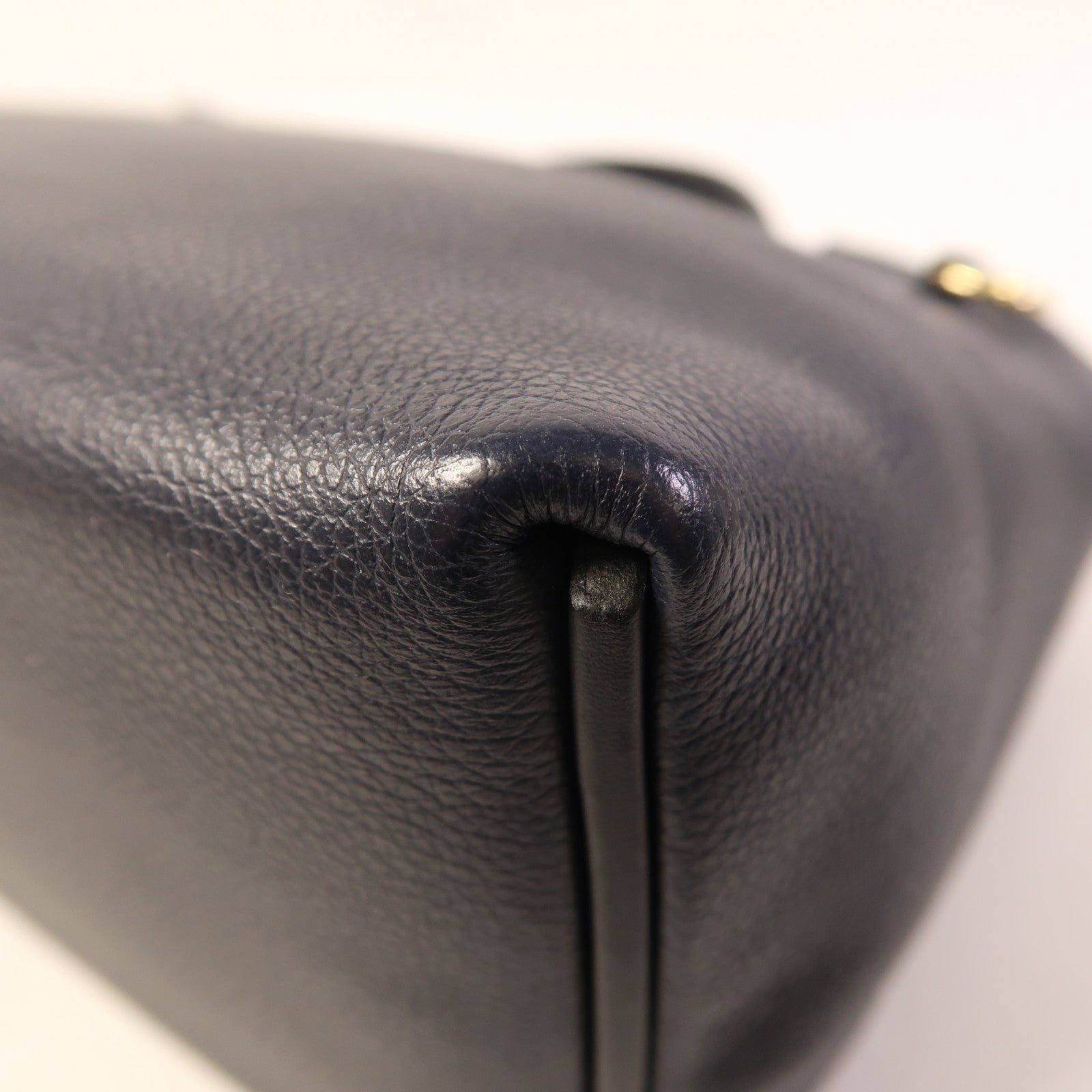 HERMES Evercolor/Swift皮革24/24 Mini金扣手挽肩背兩用袋Bleu Nuit