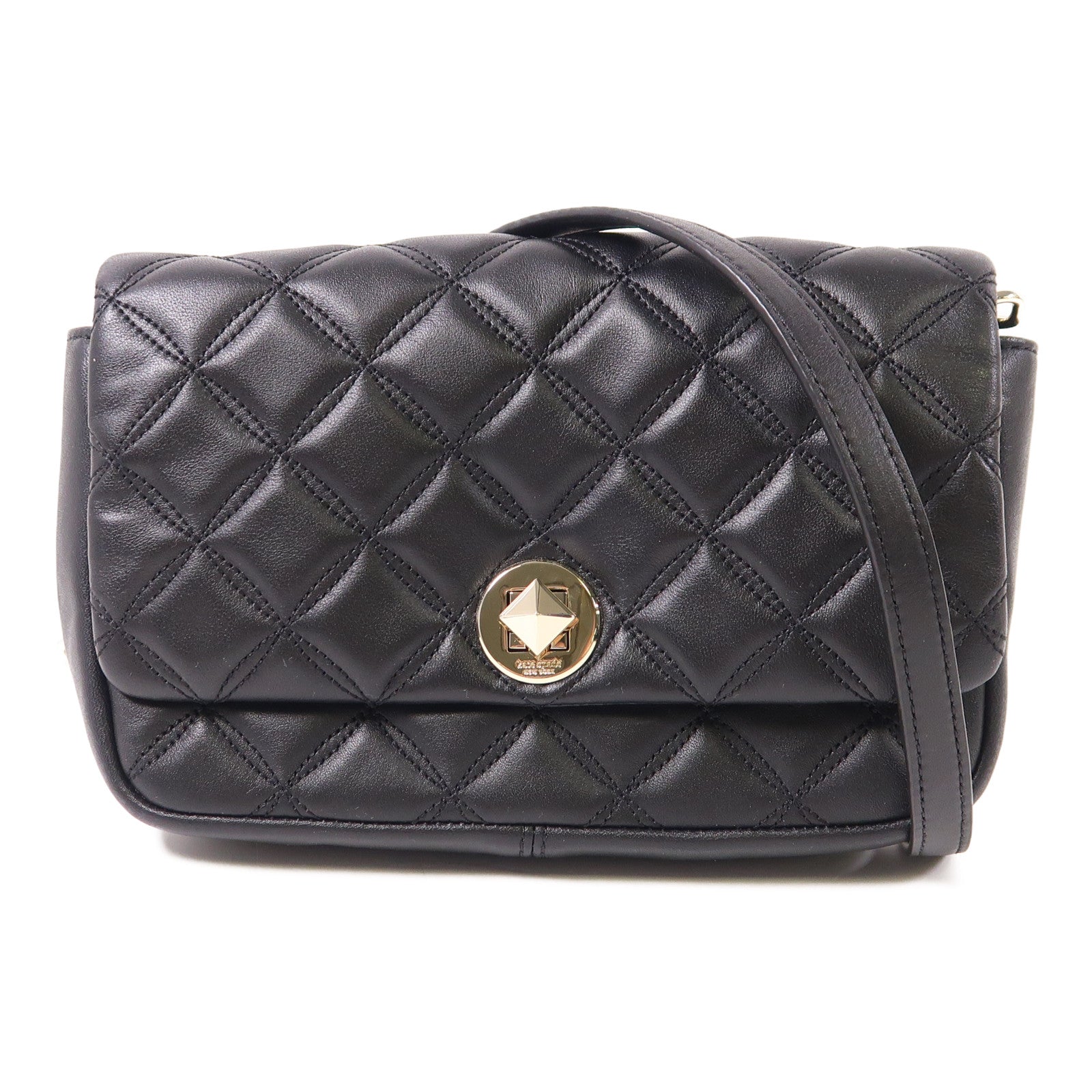 Kate Spade 皮革Flap Turnlock Shoulder Bag金扣鏈帶肩背袋
