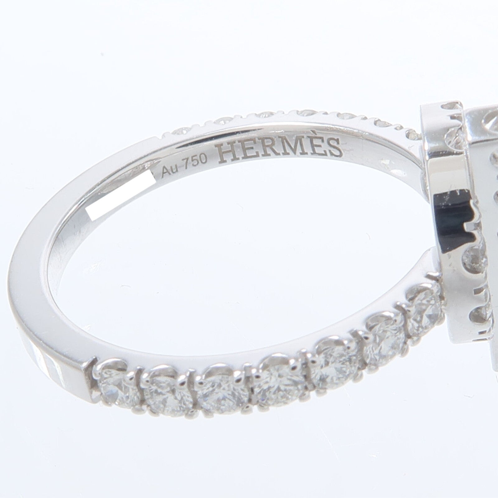 HERMES 18K白金Finesse Ring鑽石戒指