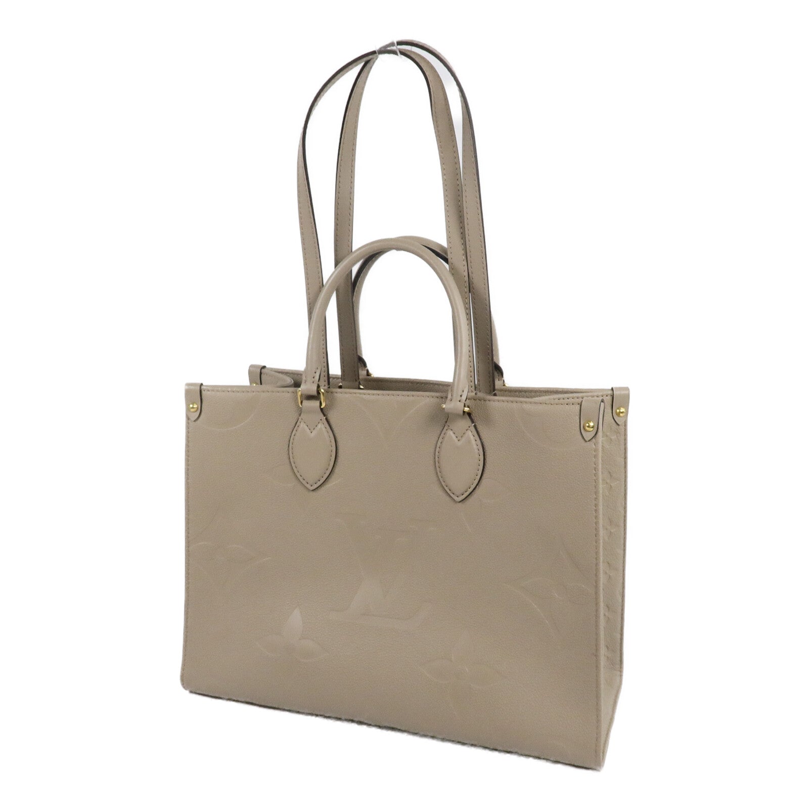 LOUIS VUITTON Monogram Empreinte On The Go MM金扣手挽肩背兩用袋
