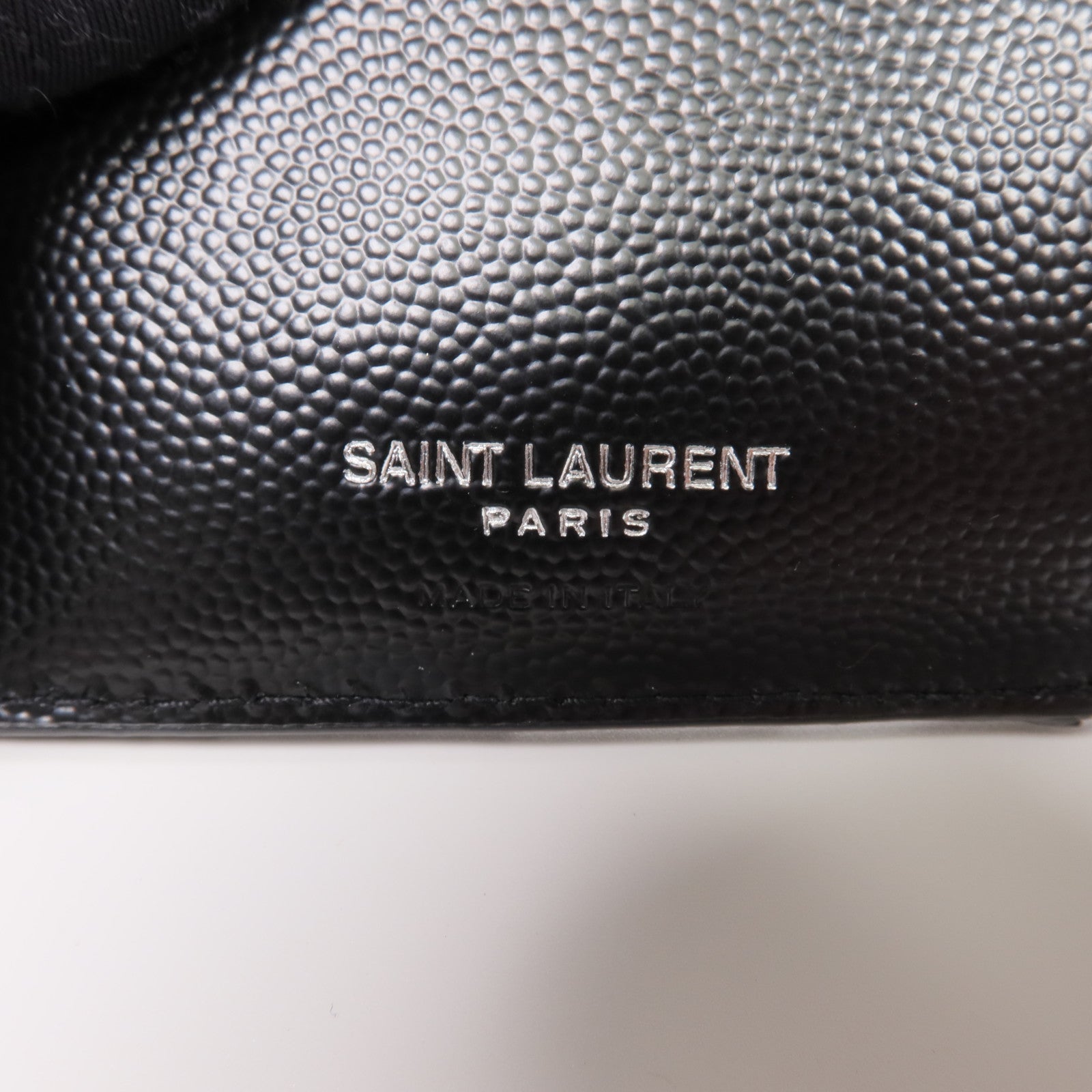 SAINT LAURENT 牛皮皮革Wallet銀扣錢包