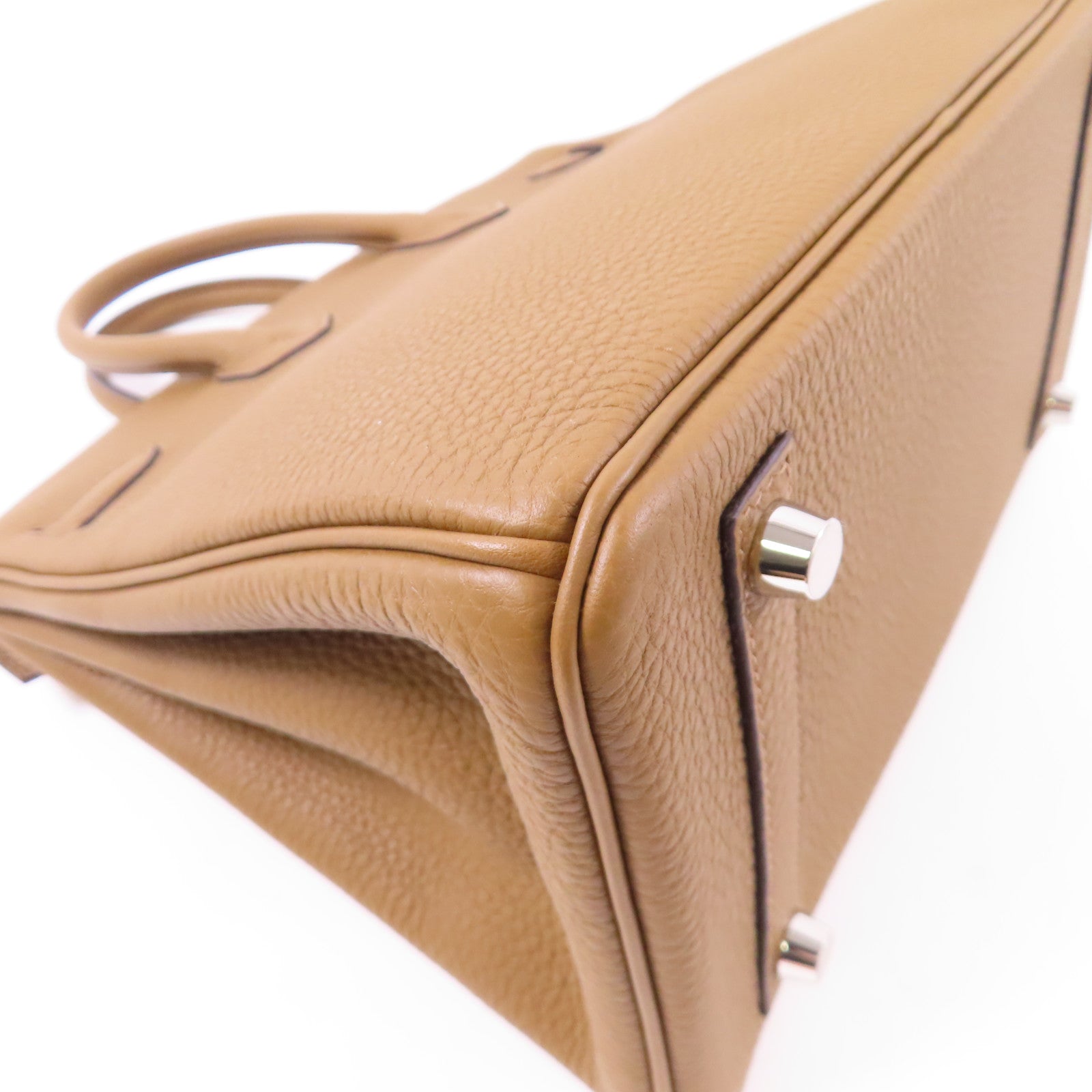 HERMES Togo皮革Birkin 25銀扣手挽袋Alezan