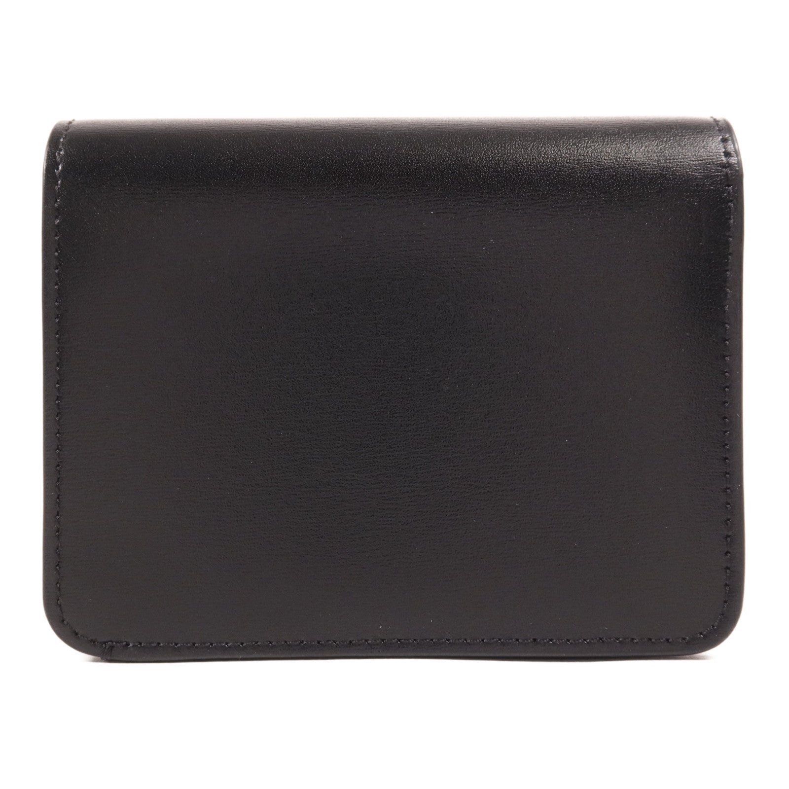 CELINE 牛皮皮革Triomphe Compact Wallet金扣錢包