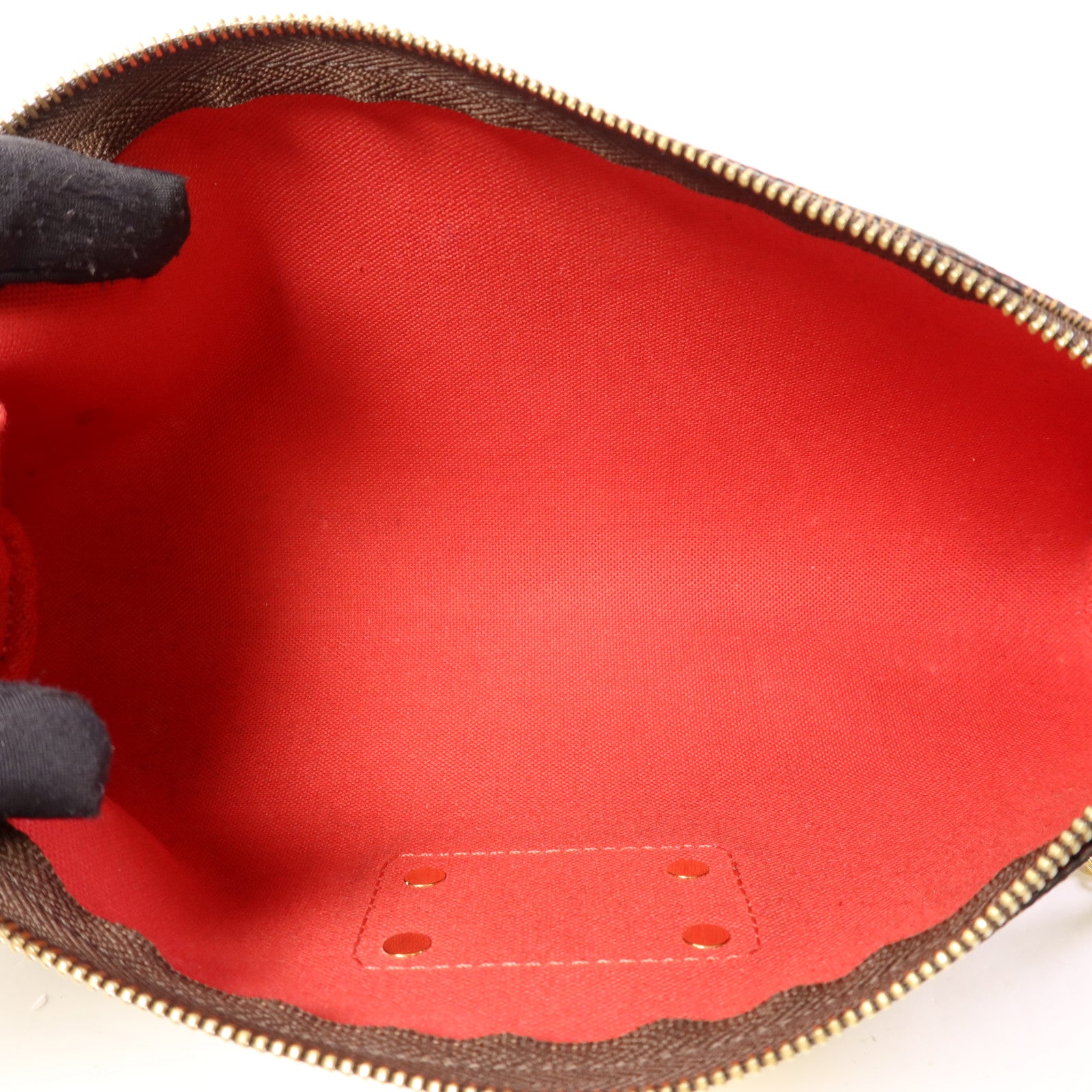 LOUIS VUITTON Damier Eva金扣手挽肩背兩用袋棕色