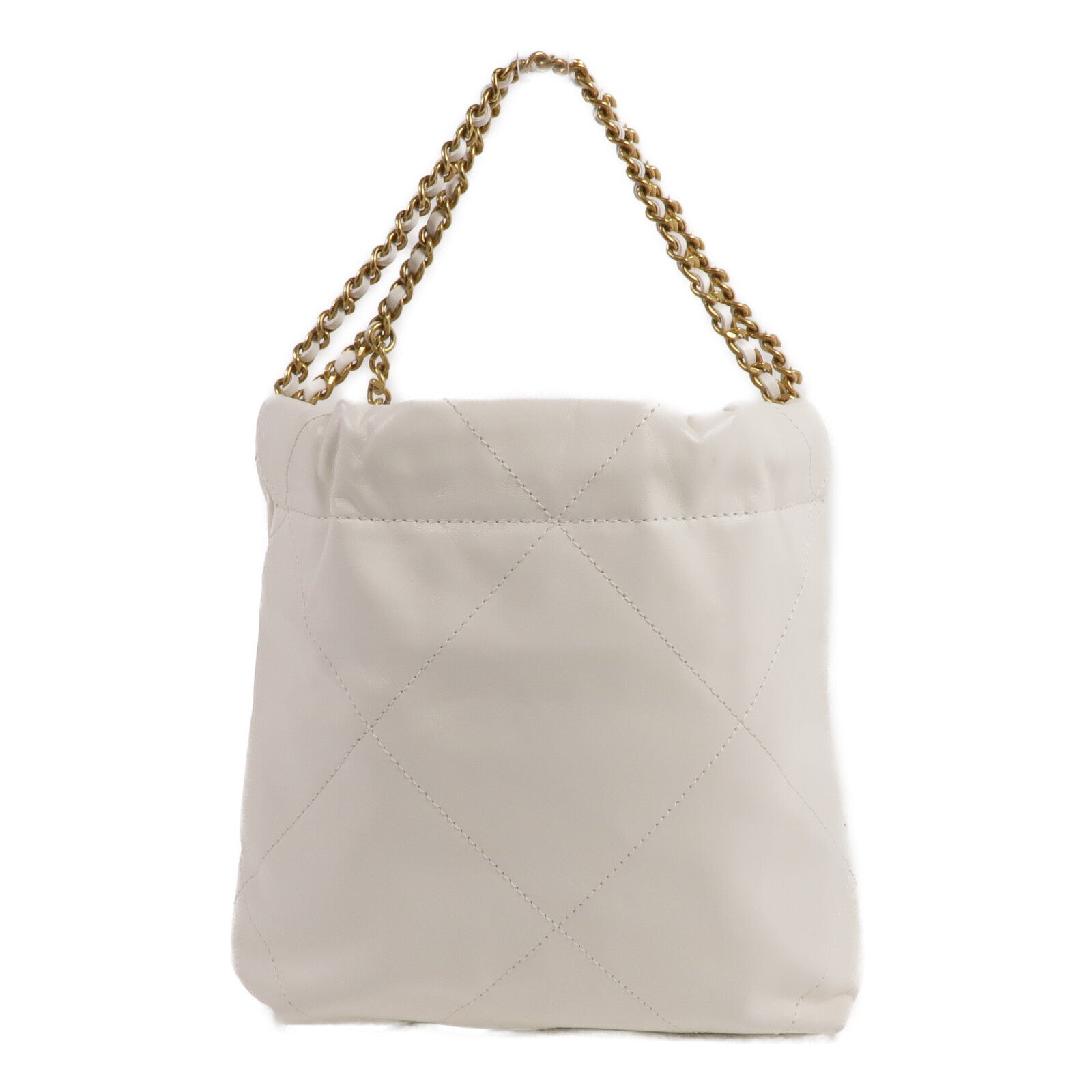 CHANEL 牛皮皮革Mini 22金扣手挽肩背兩用袋