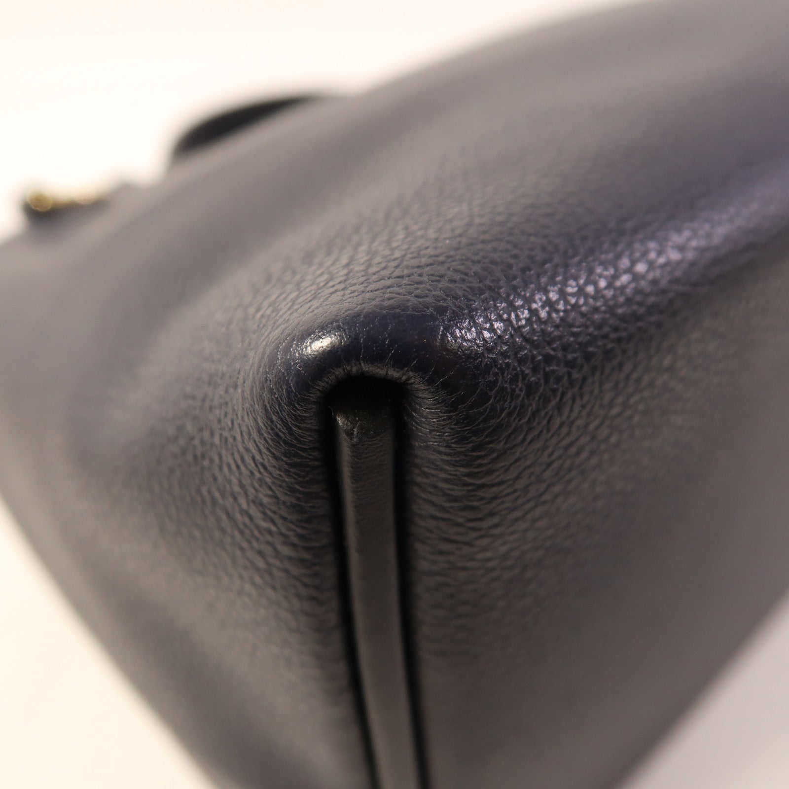 HERMES Evercolor/Swift皮革24/24 Mini金扣手挽肩背兩用袋Bleu Nuit