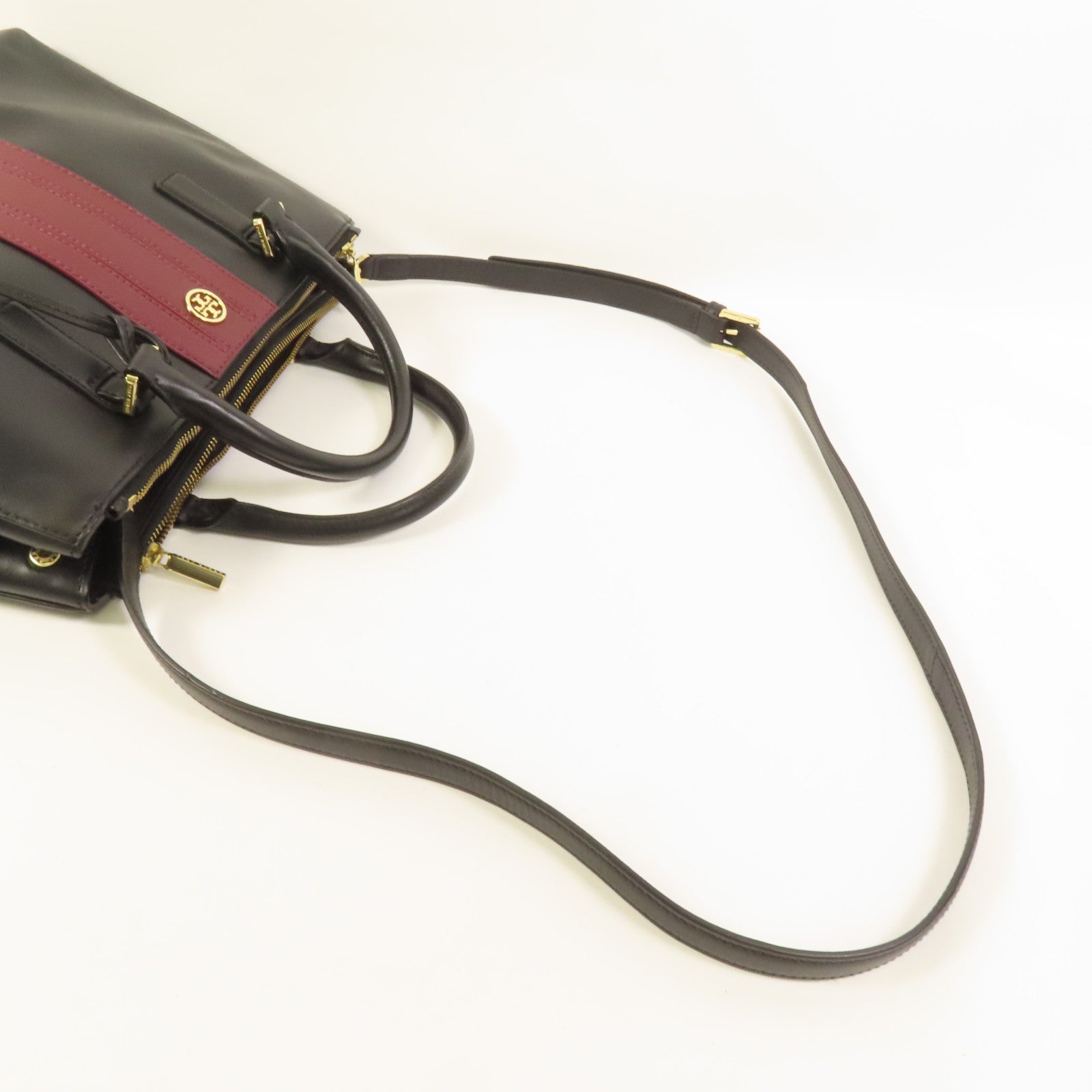 Tory Burch 牛皮皮革Robinson Double Zip Tote金扣手挽肩背兩用袋