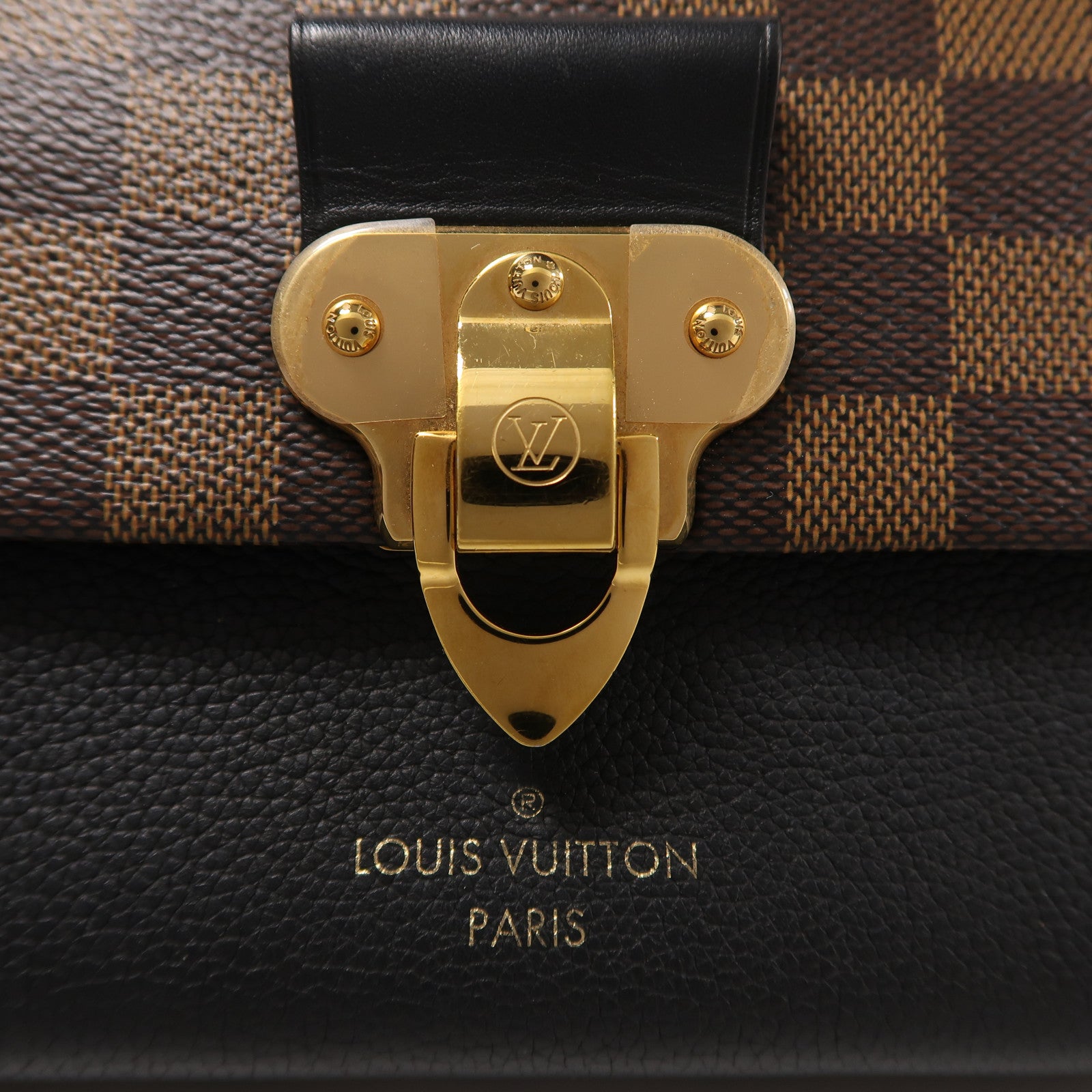 LOUIS VUITTON Damier Vavin金扣鏈帶肩背袋