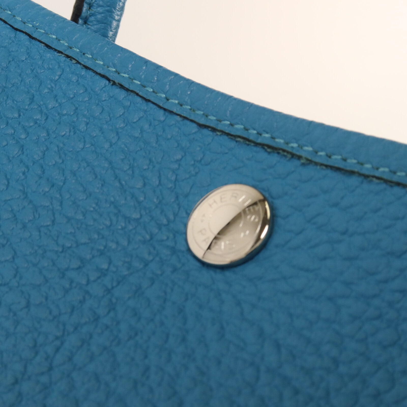 HERMES Negonda皮革Garden Party PM手挽袋Turquoise