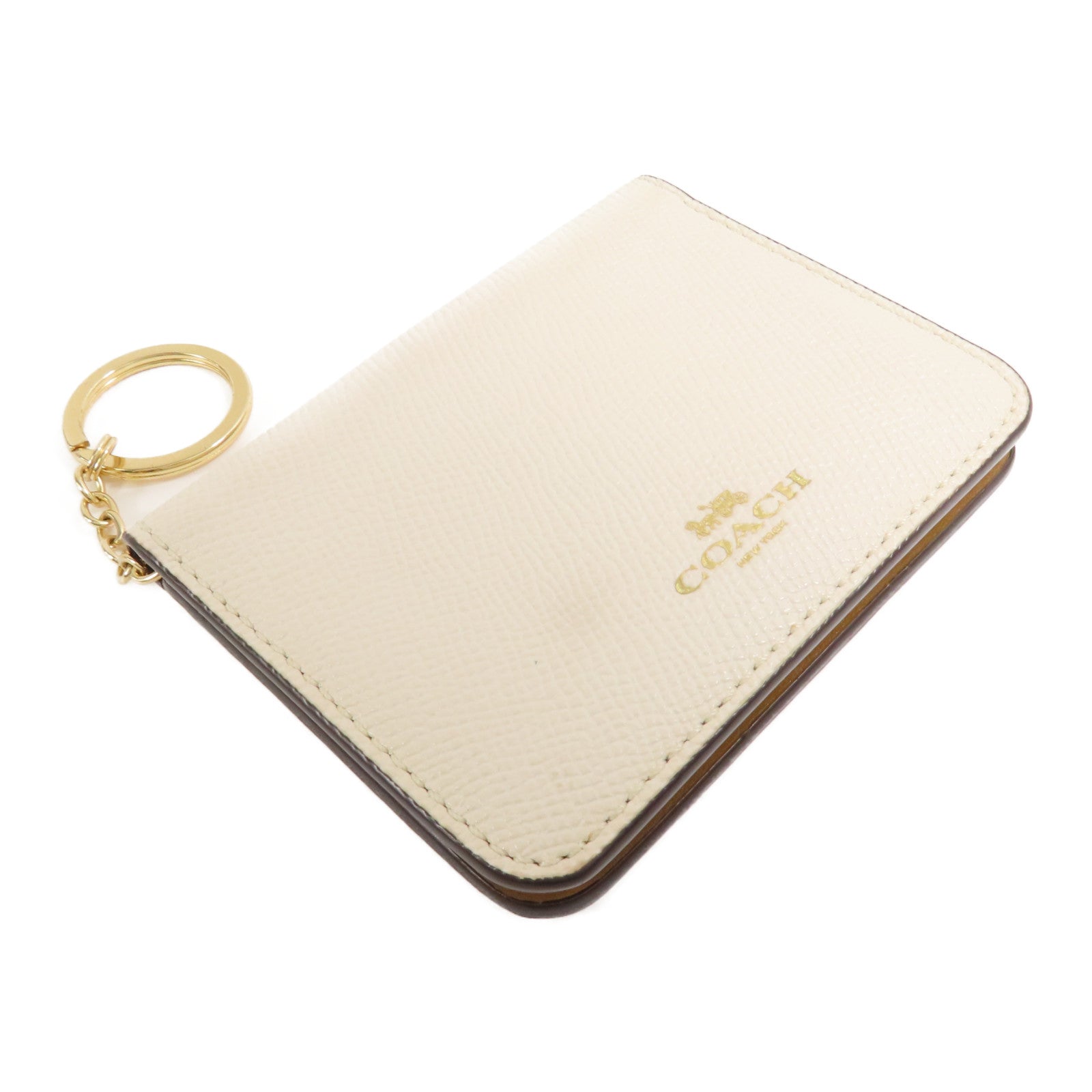 COACH 牛皮皮革Card Case金扣卡片套
