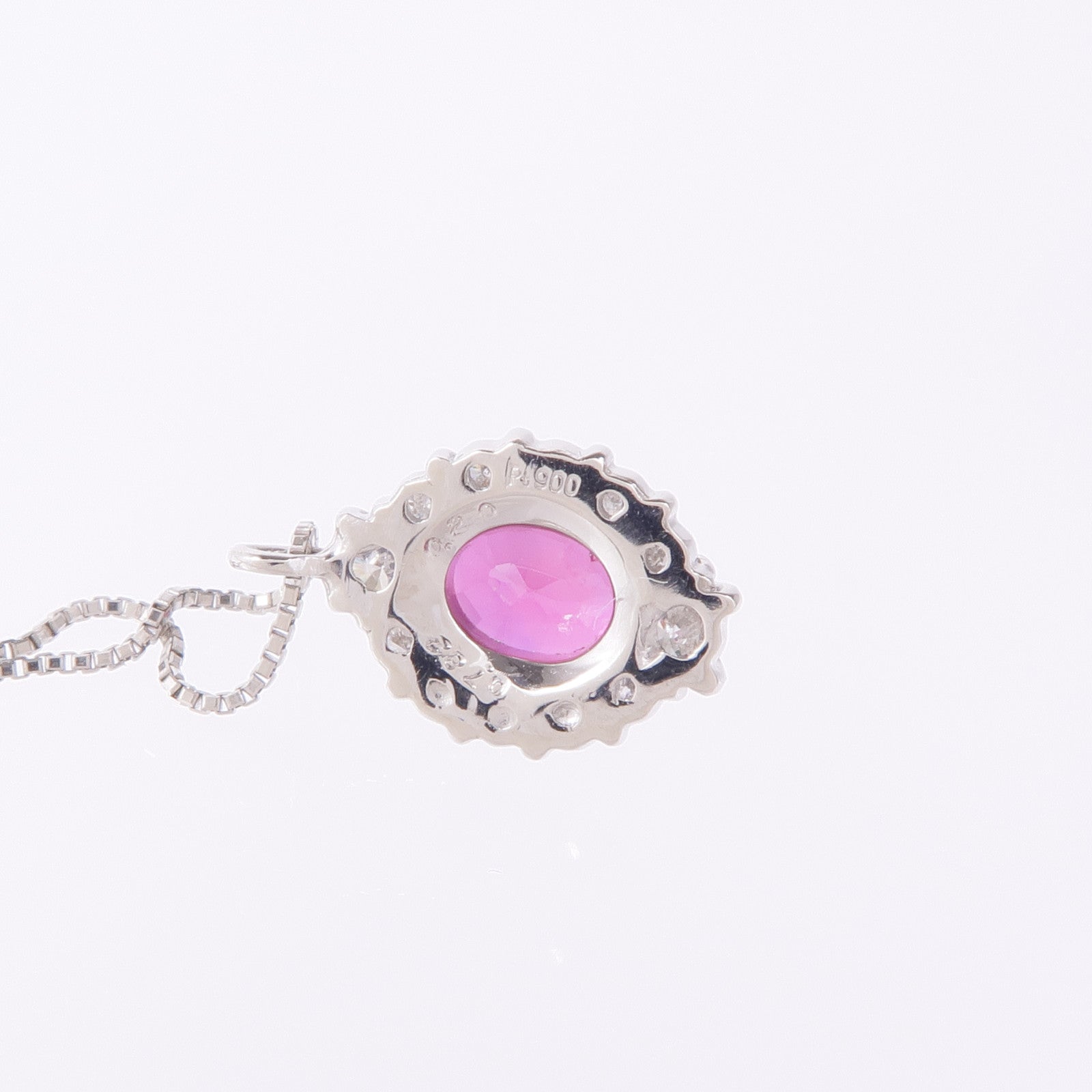 JEWELRY PT900/PT850鉑金Ruby/Diamond Necklace紅寶石/鑽石項鍊