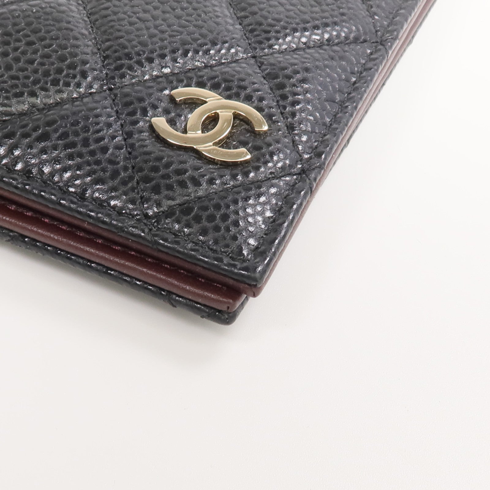 CHANEL 牛皮皮革Passport Holder金扣護照套